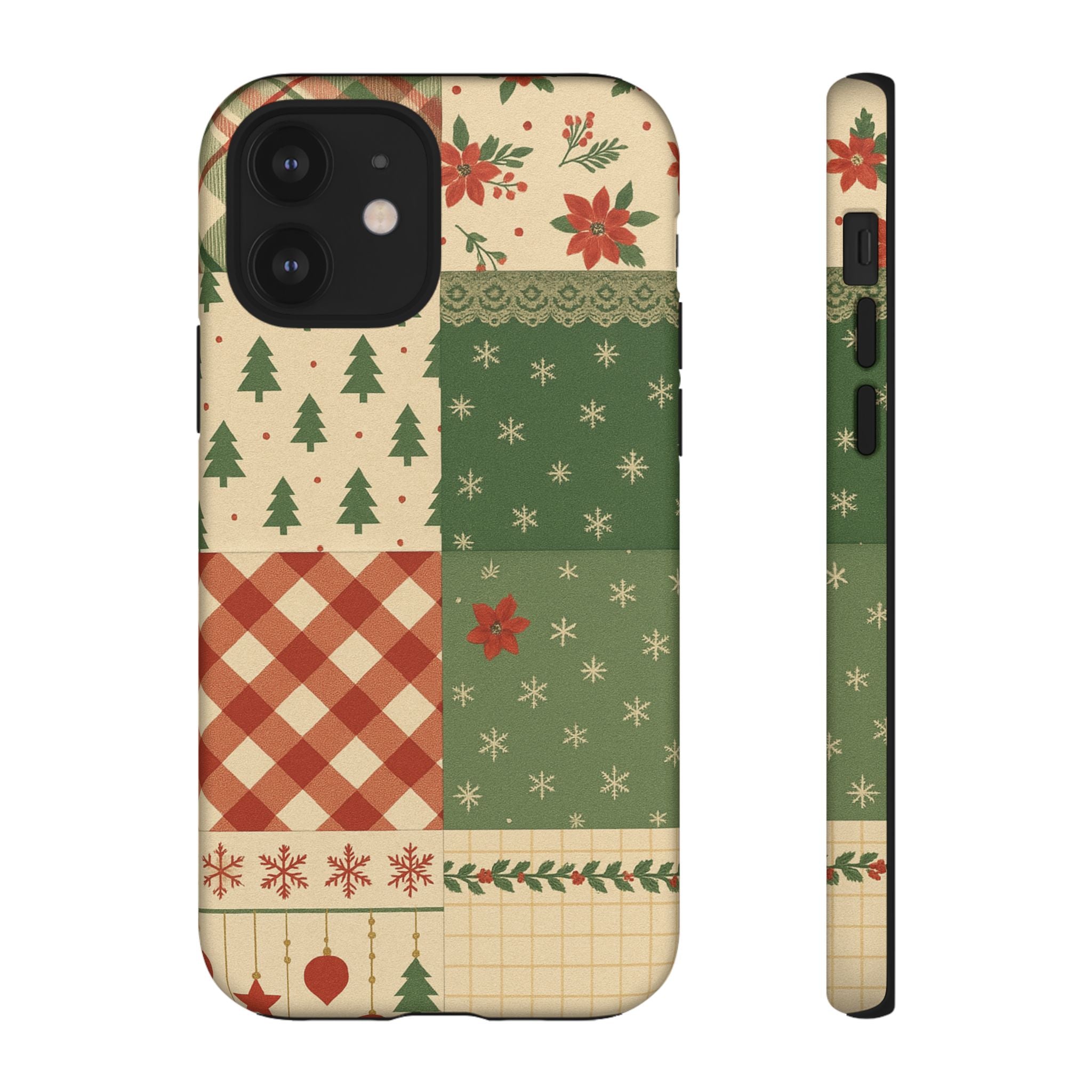 Festive Phone Cases, Luxury Black and Gold Design for Christmas Gift, Holiday Decor, Tough Case, Winter Celebration, Elegant iPhone Cover iPhone 12 Matte