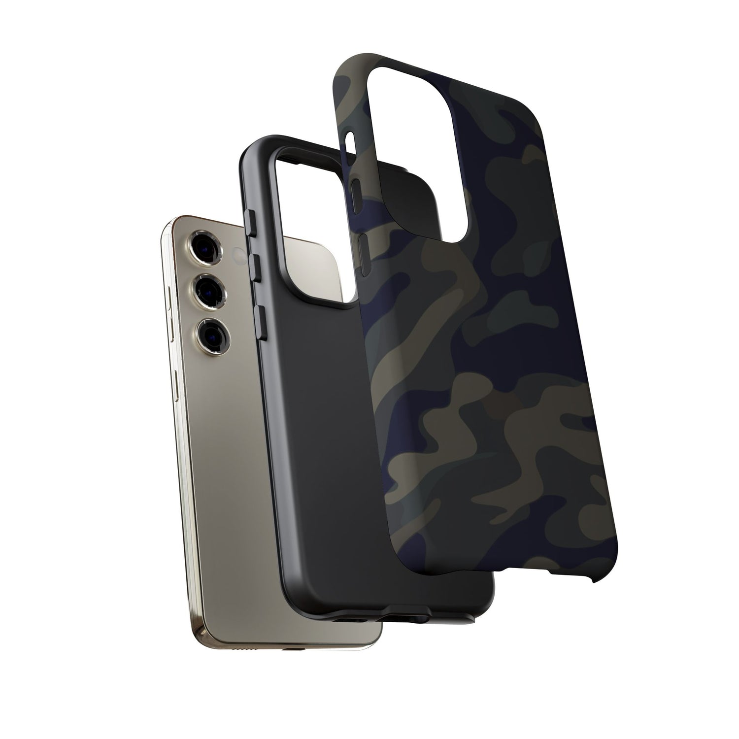 Black Camouflage Phone Case for iPhone, Samsung and Google Pixel
