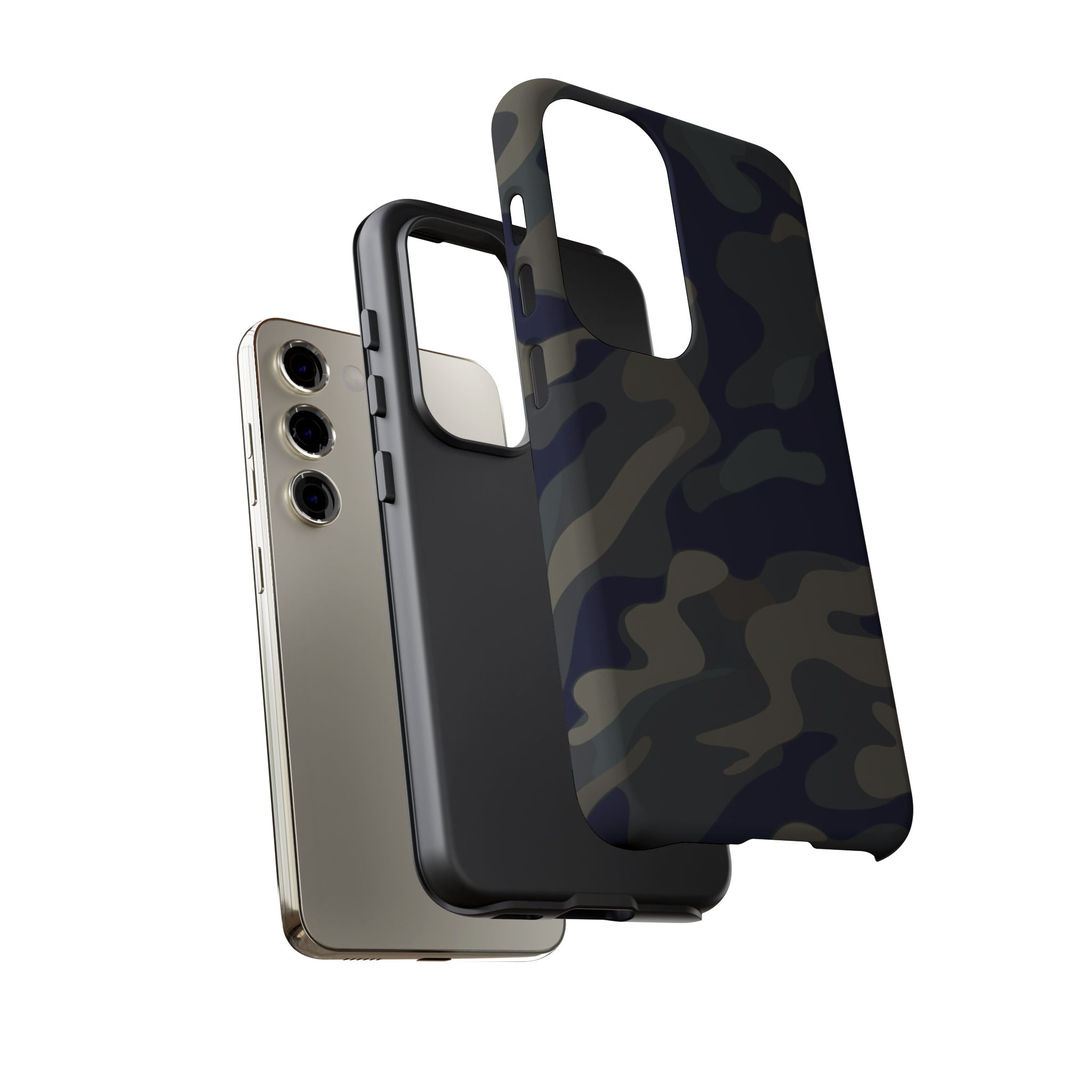 Black Camouflage Phone Case for iPhone, Samsung and Google Pixel