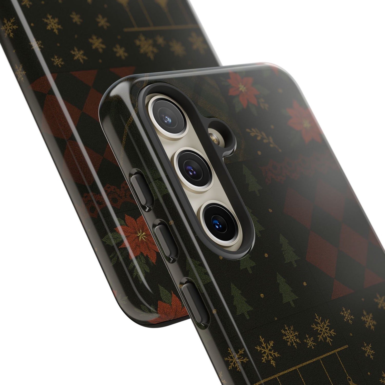 Black Luxury Phone Case for Christmas Festive Season - Tough design