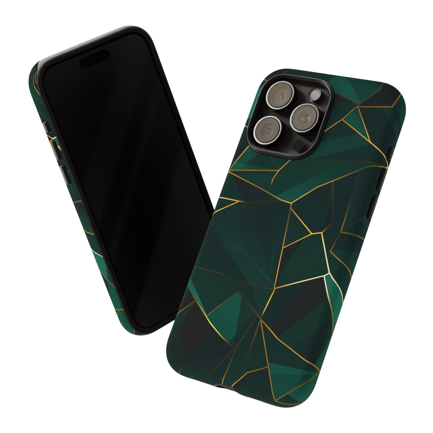 Emerald Veil - Geometric Luxe Phone Case