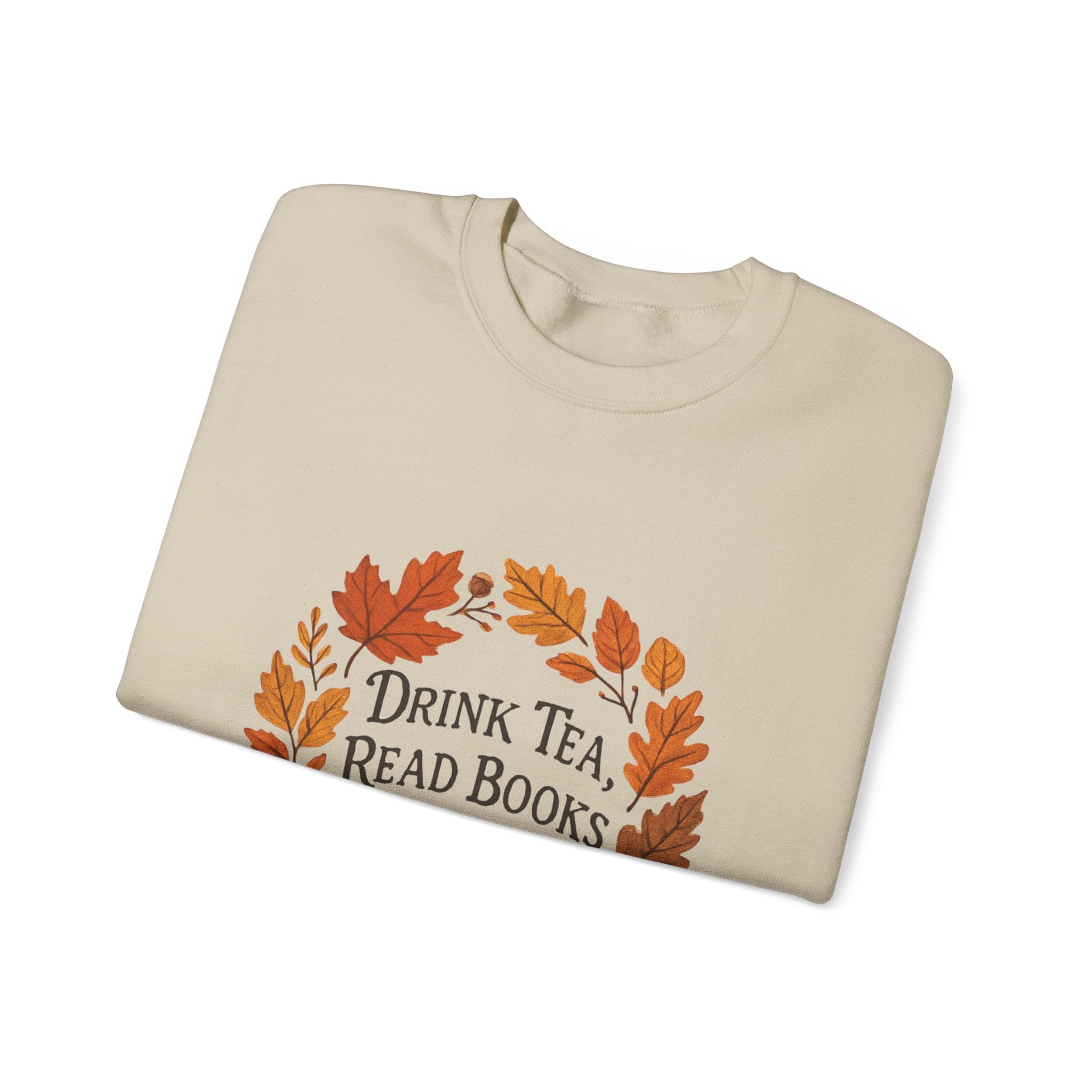 Cozy Book Lover Crewneck Sweatshirt - Fall Fashion Tea & Books Apparel | Gift for Readers