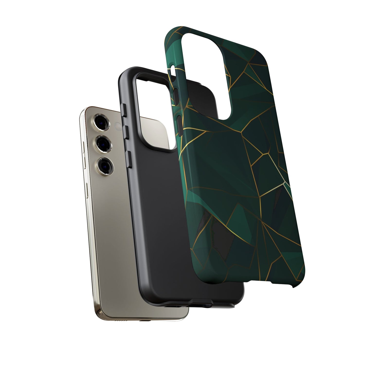 Emerald Veil - Geometric Luxe Phone Case