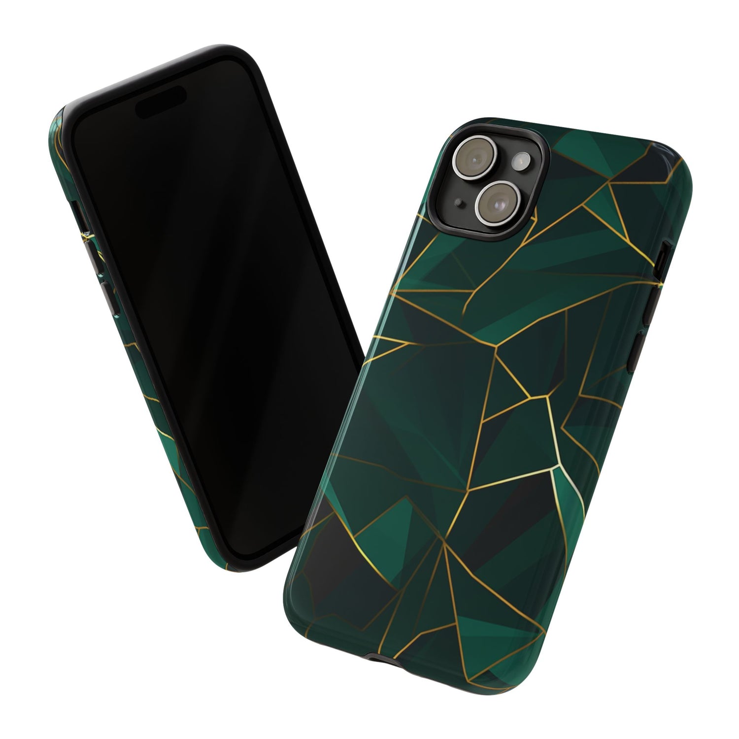 Emerald Veil - Geometric Luxe Phone Case