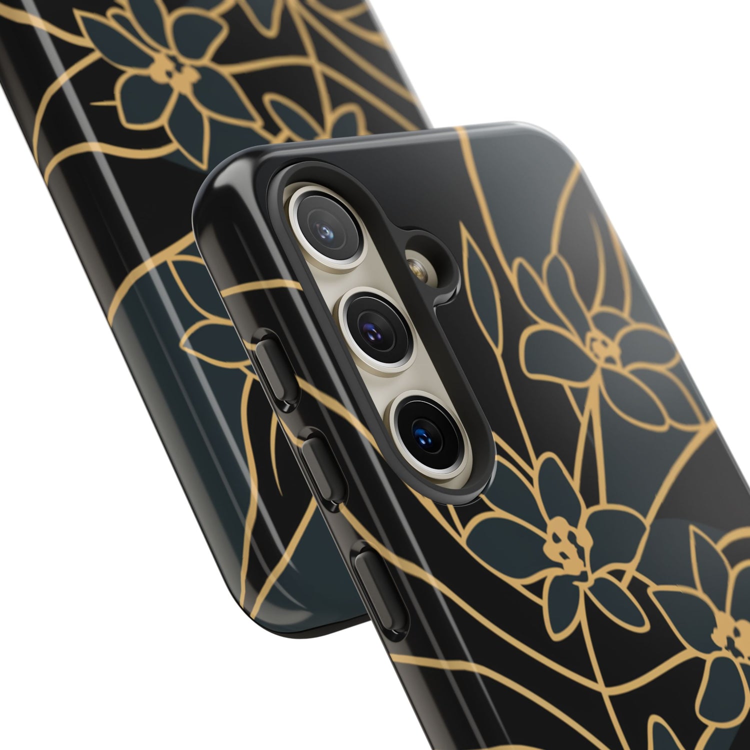 Golden Bloom - Elegant Floral Line Art Phone Case