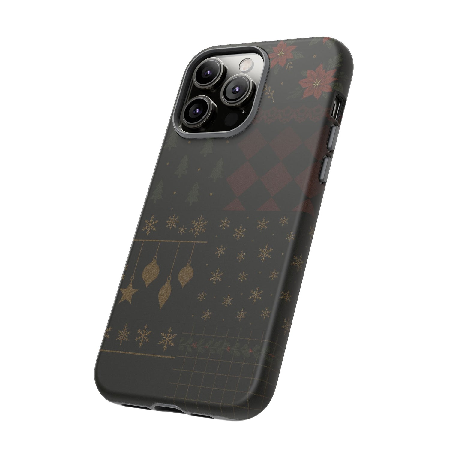 Black Luxury Phone Case for Christmas Festive Season - Tough design
