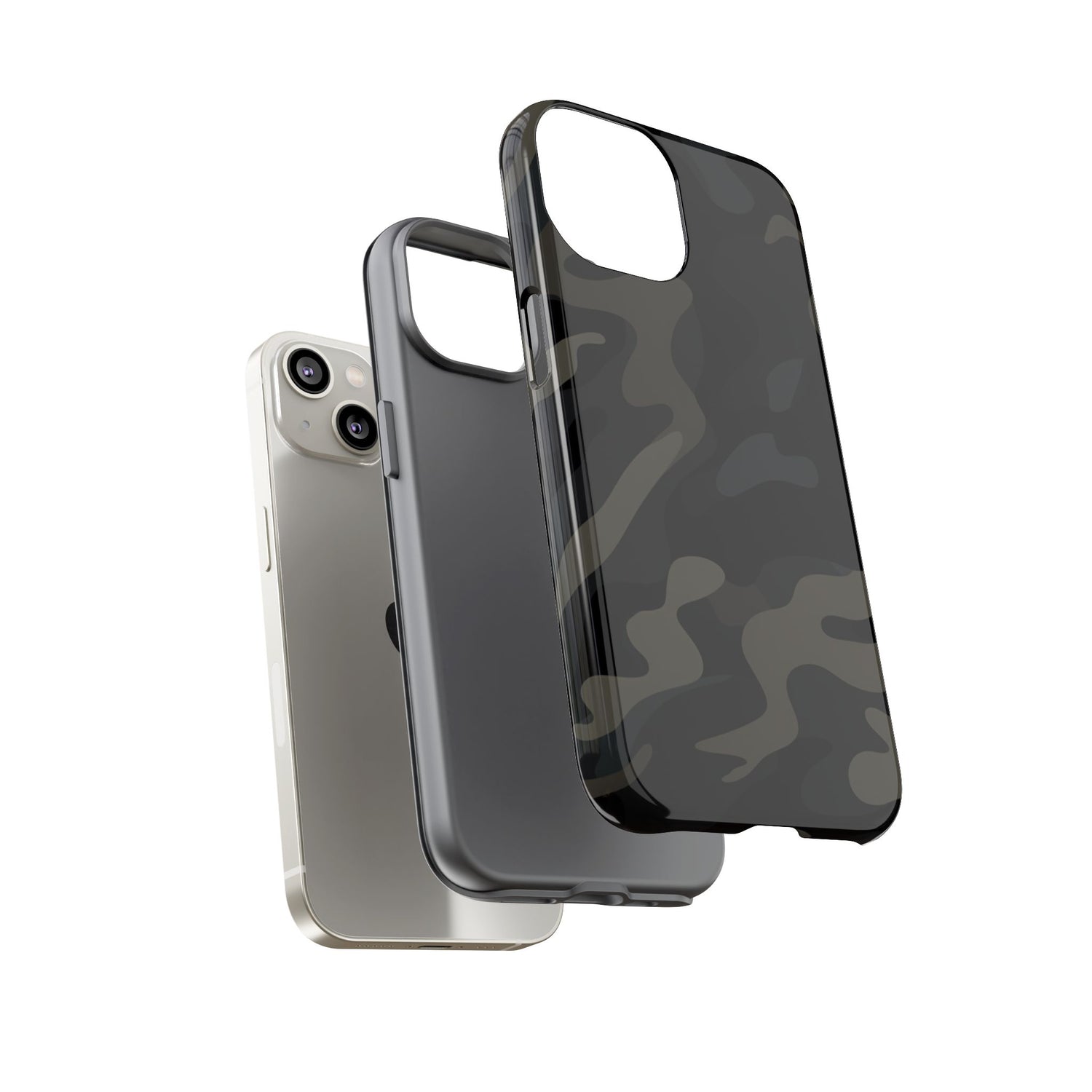 Black Camouflage Phone Case for iPhone, Samsung and Google Pixel