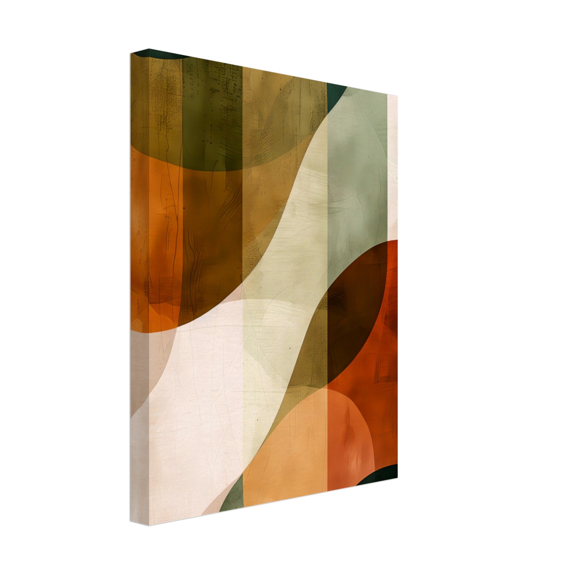 Autumn Currents – Abstract Earth Tone Flow Canvas Art 27x35 cm 11x14″