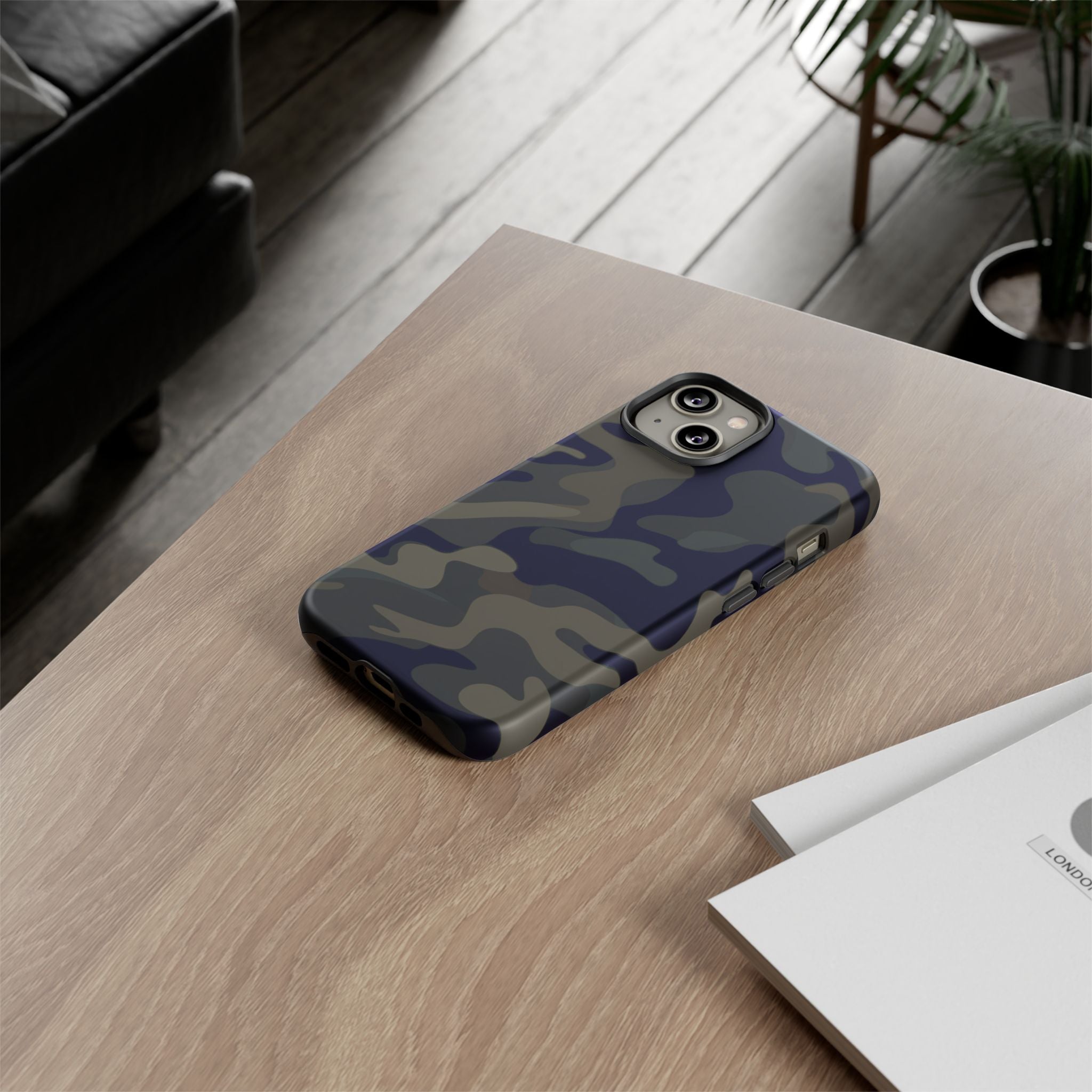 Black Camouflage Phone Case for iPhone, Samsung and Google Pixel