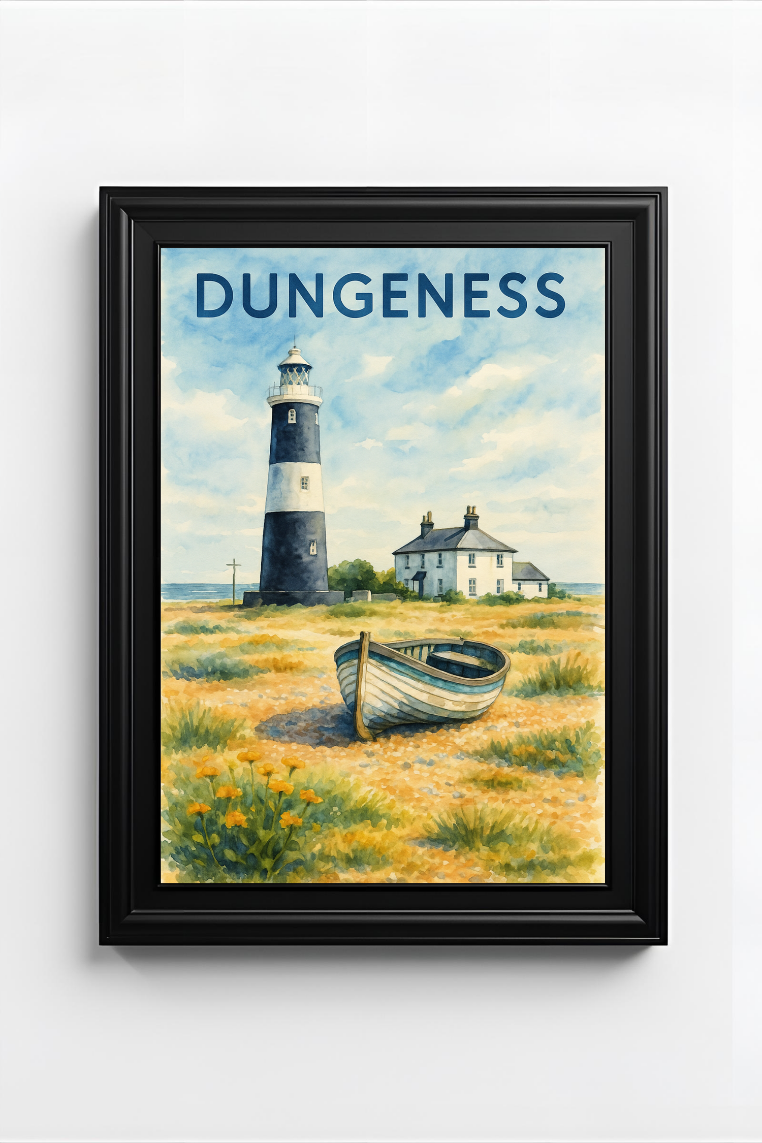 Dungeness Shores: Watercolor Beach Landscape