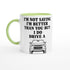 Funny Warrior Mug – 11oz Luxury Car Driver Gift, Bold Statement Coffee Cup, Mitsubishi Lover Gift for Him or Her Ceramic Green
