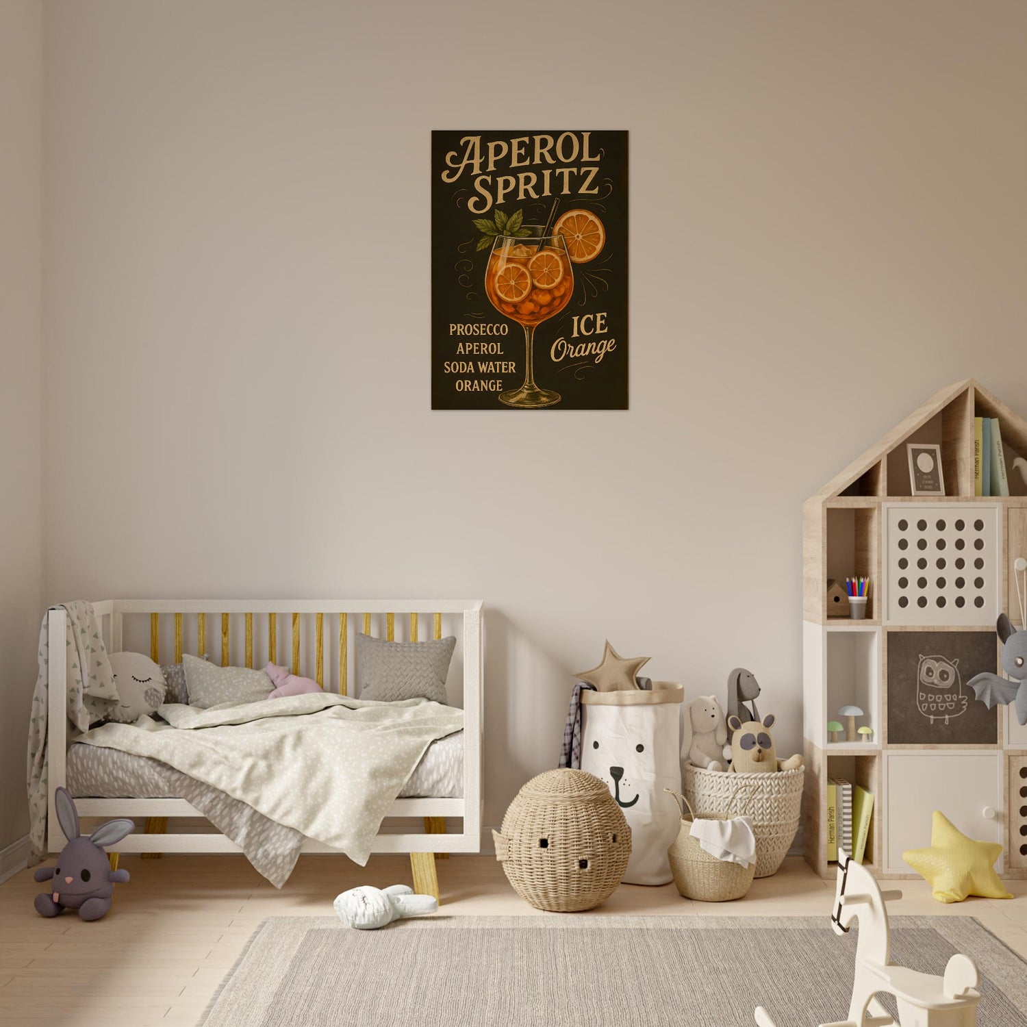 Aperol Spritz Poster - Stylish Art Print for Home Bar Decor - Perfect Gift for Cocktail Lovers