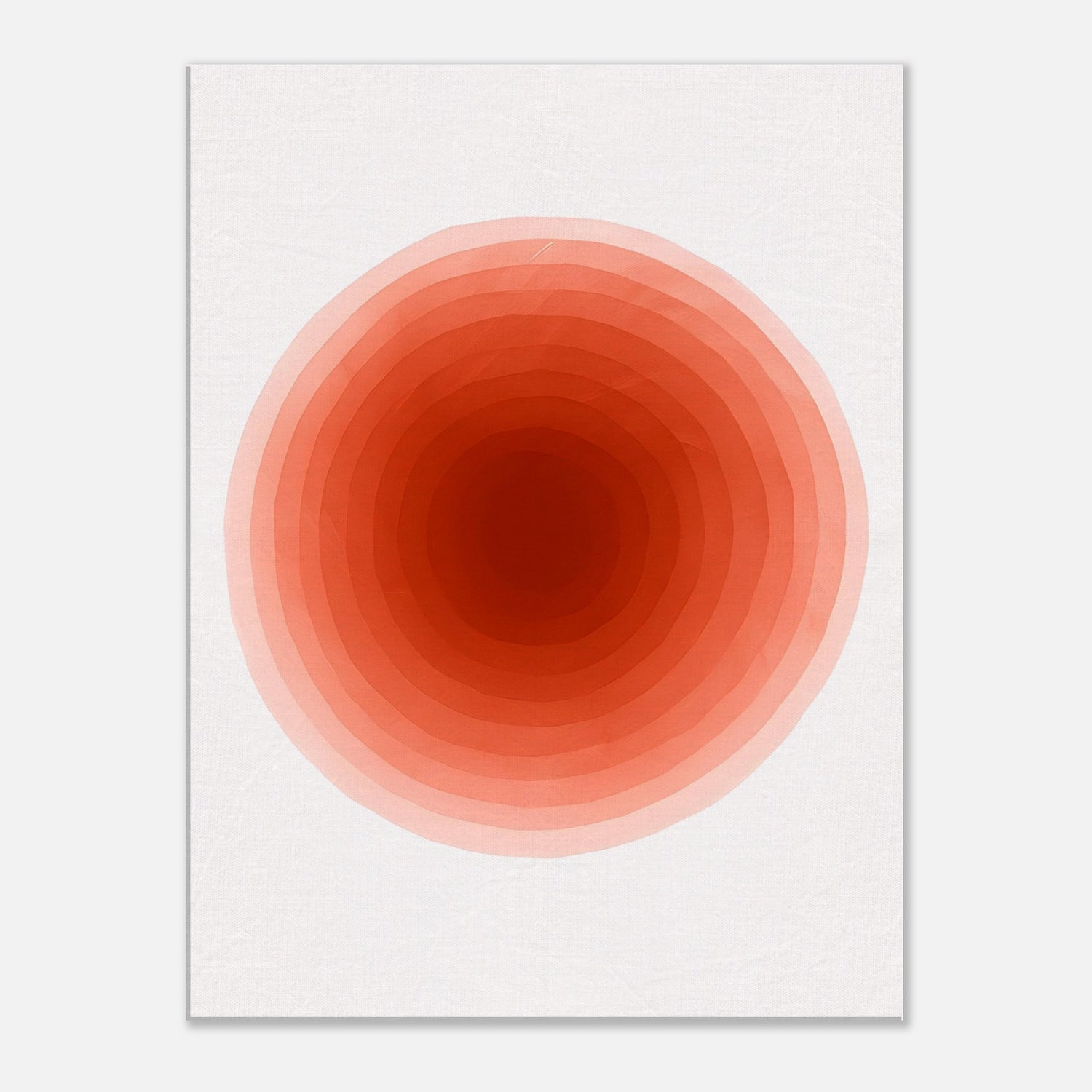 Crimson Pulse – Abstract Red Watercolor Circle Print - Slim Canvas - Wall Art 60x80 cm 24x32″