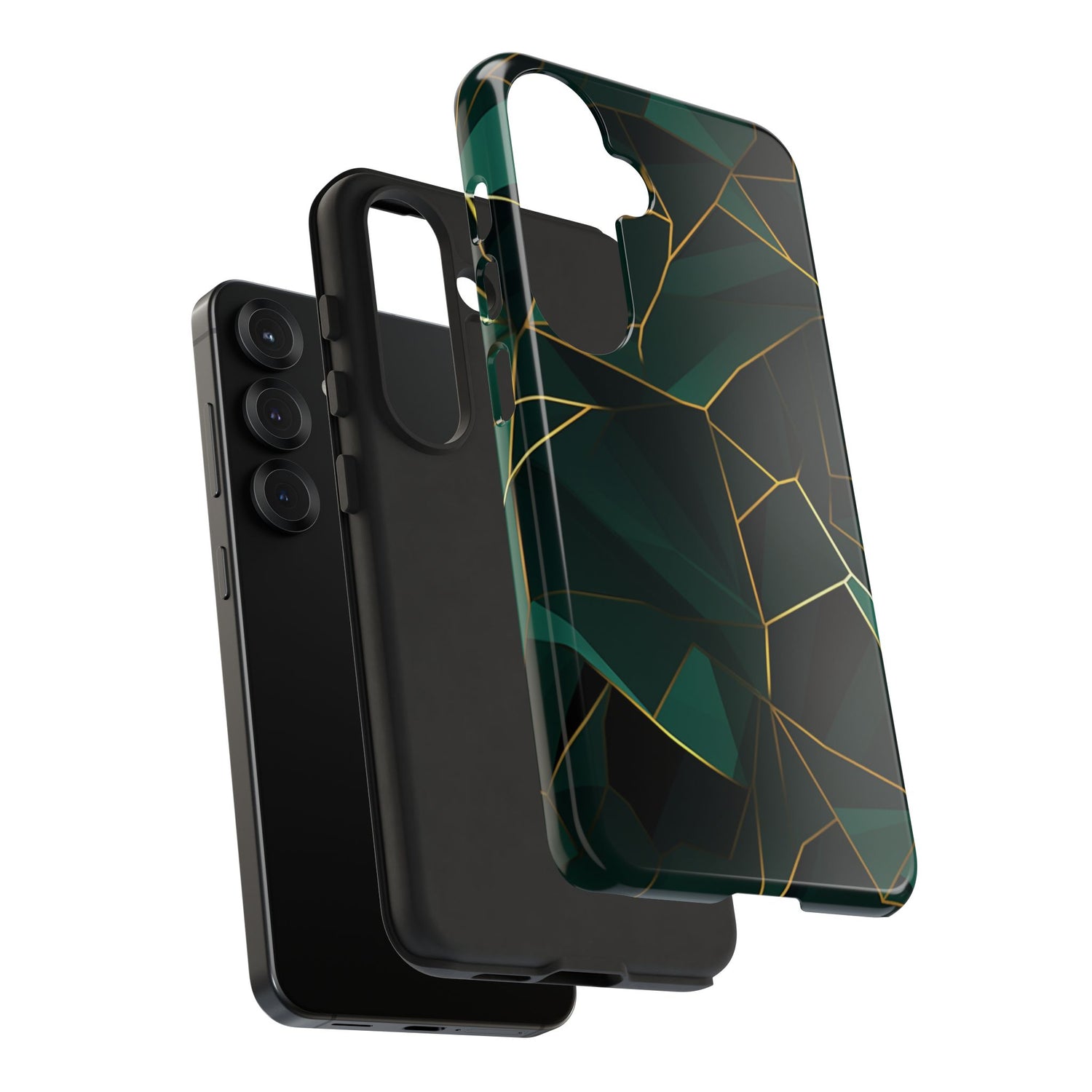 Emerald Veil - Geometric Luxe Phone Case