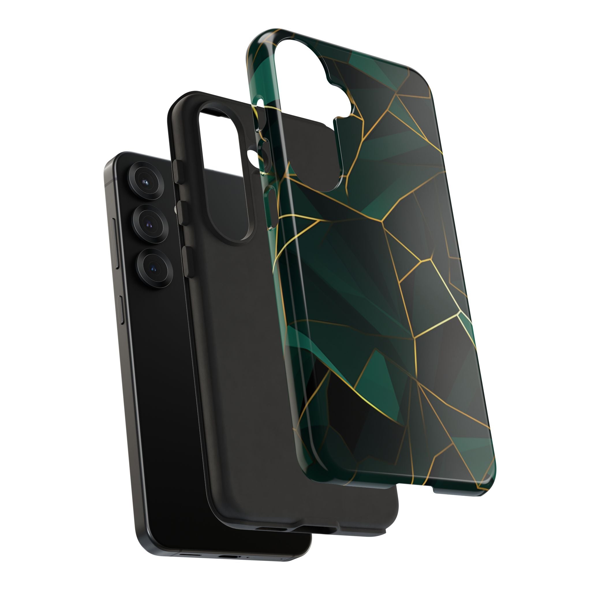 Emerald Veil - Geometric Luxe Phone Case