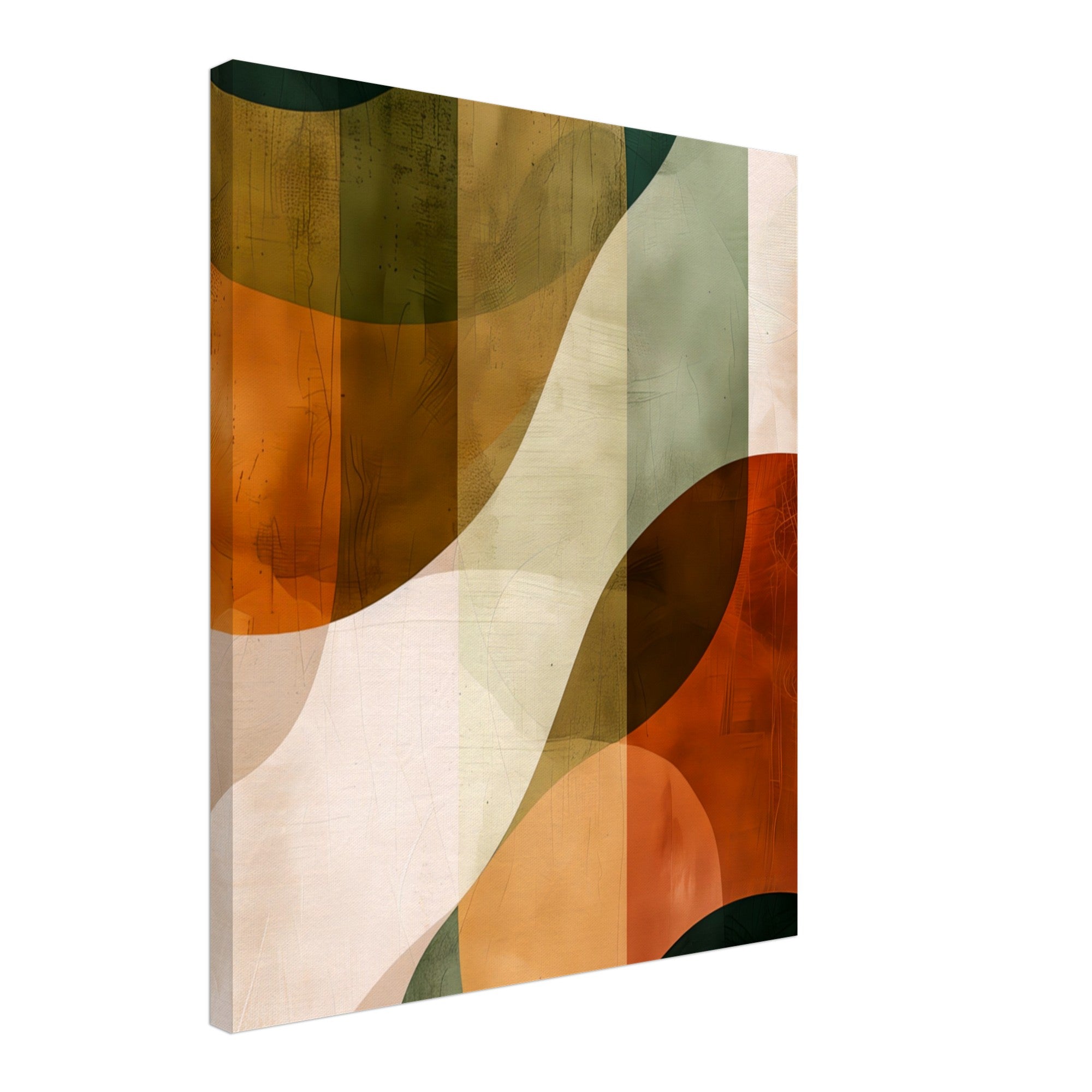 Autumn Currents – Abstract Earth Tone Flow Canvas Art 50x60 cm 20x24″