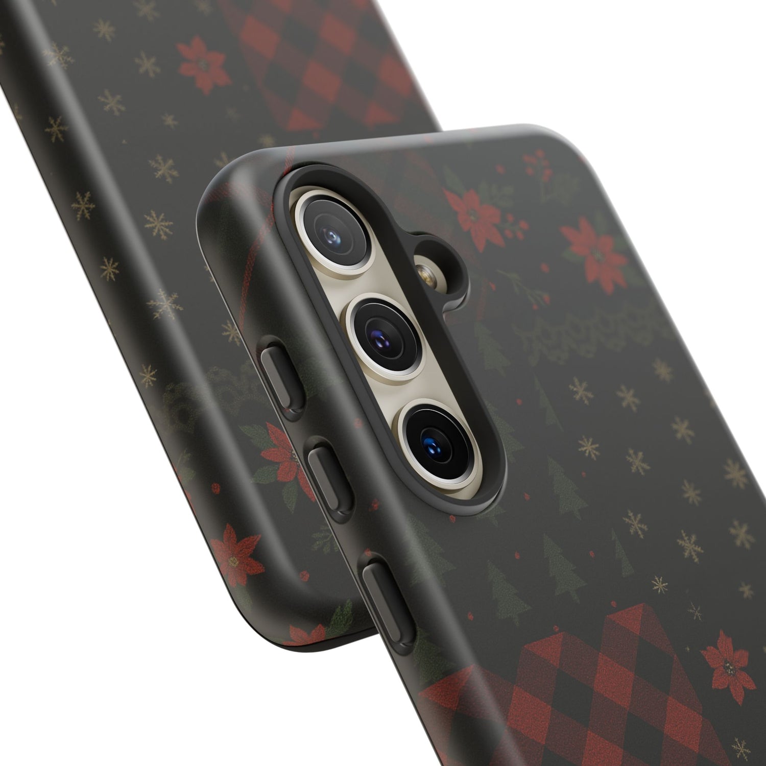 Black Festive Phone Case - Christmas Phone Cover - Tough Design