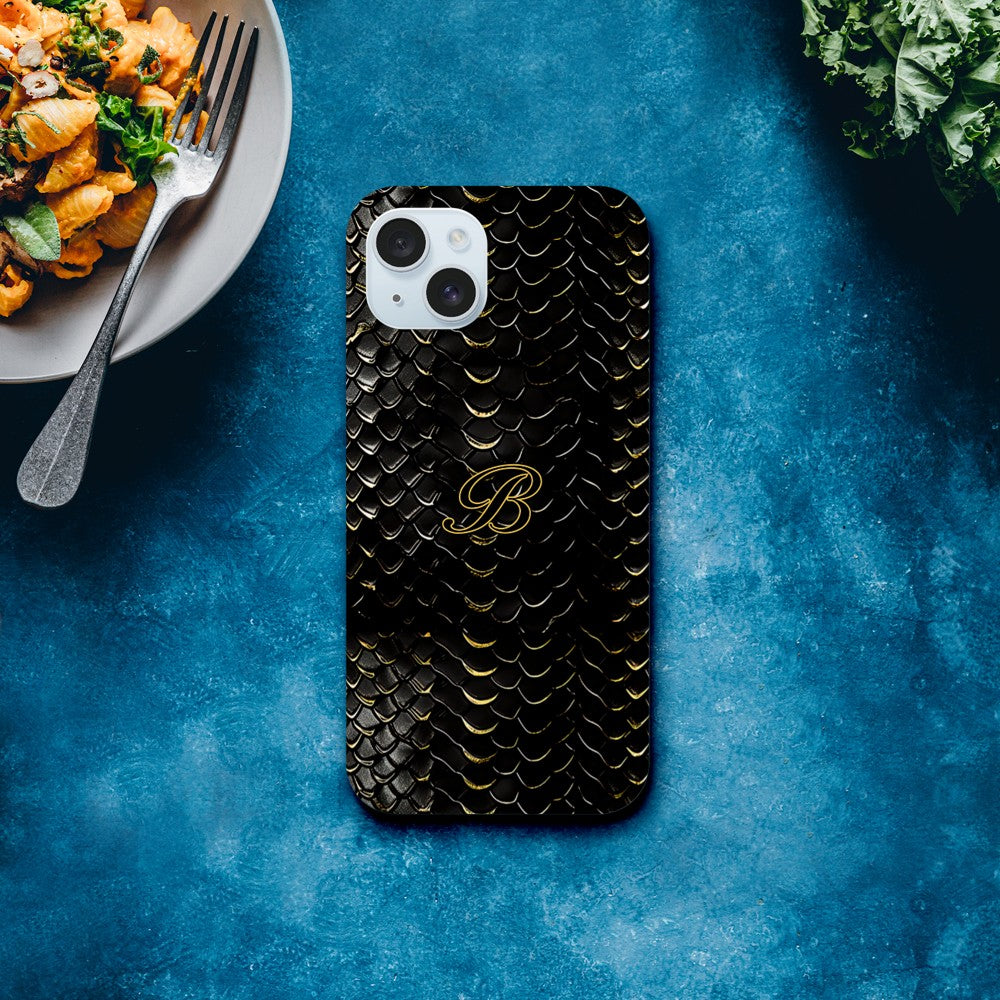 Luxury Dragon Scale Phone Case - iPhone 16, 15 Pro, Samsung S23 | Golden 3D Design iPhone 15 Plus