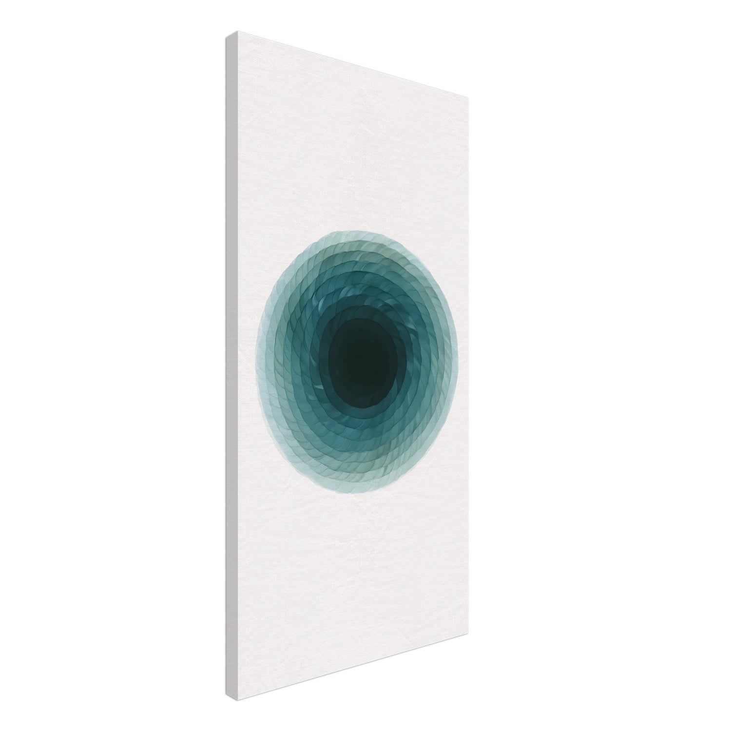 Deep Tranquility Canvas – Abstract Watercolor Spiral Art Print - Slim Canvas - Wall Art 40x80 cm 16x32″