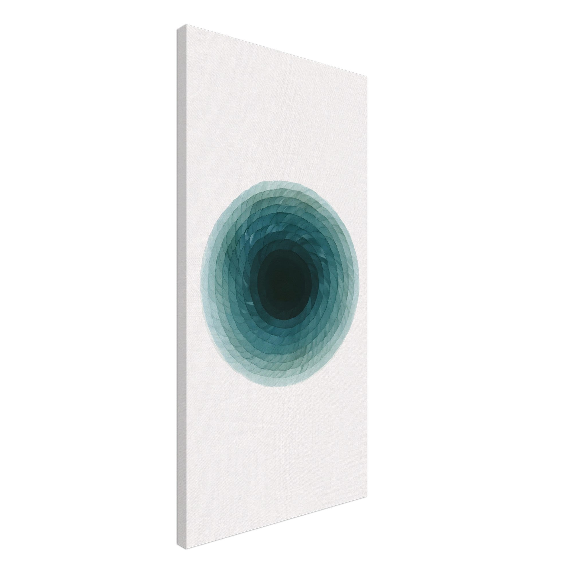 Deep Tranquility Canvas – Abstract Watercolor Spiral Art Print - Slim Canvas - Wall Art 40x80 cm 16x32″