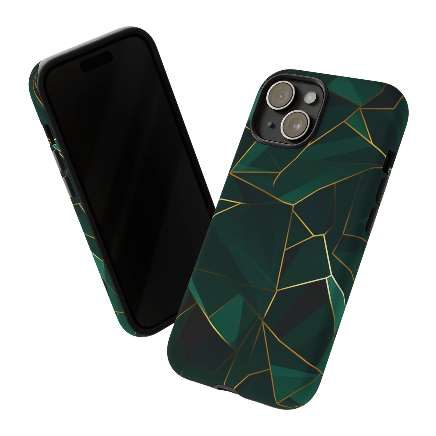 Emerald Veil - Geometric Luxe Phone Case