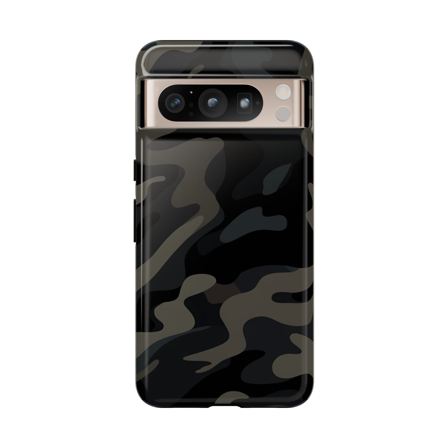 Black Camouflage Phone Case for iPhone, Samsung and Google Pixel Google Pixel 8 Pro Glossy