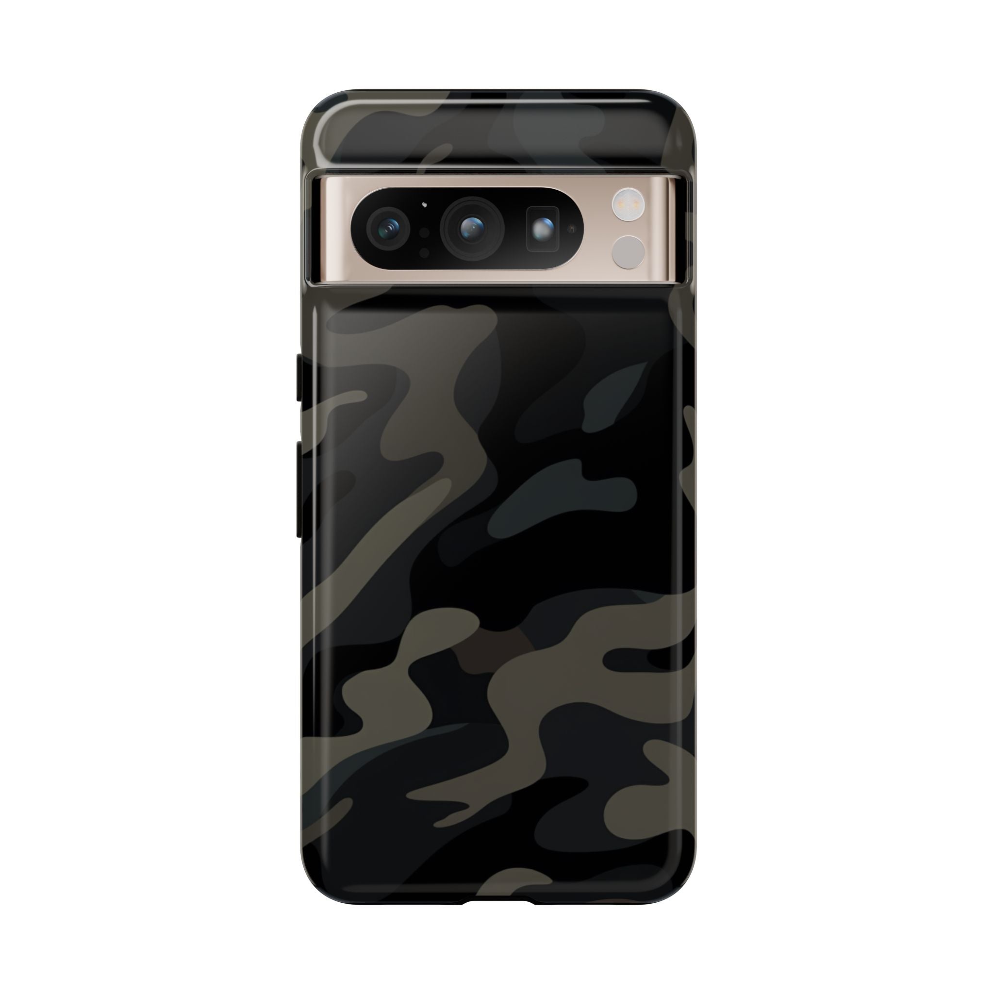 Black Camouflage Phone Case for iPhone, Samsung and Google Pixel Google Pixel 8 Pro Glossy