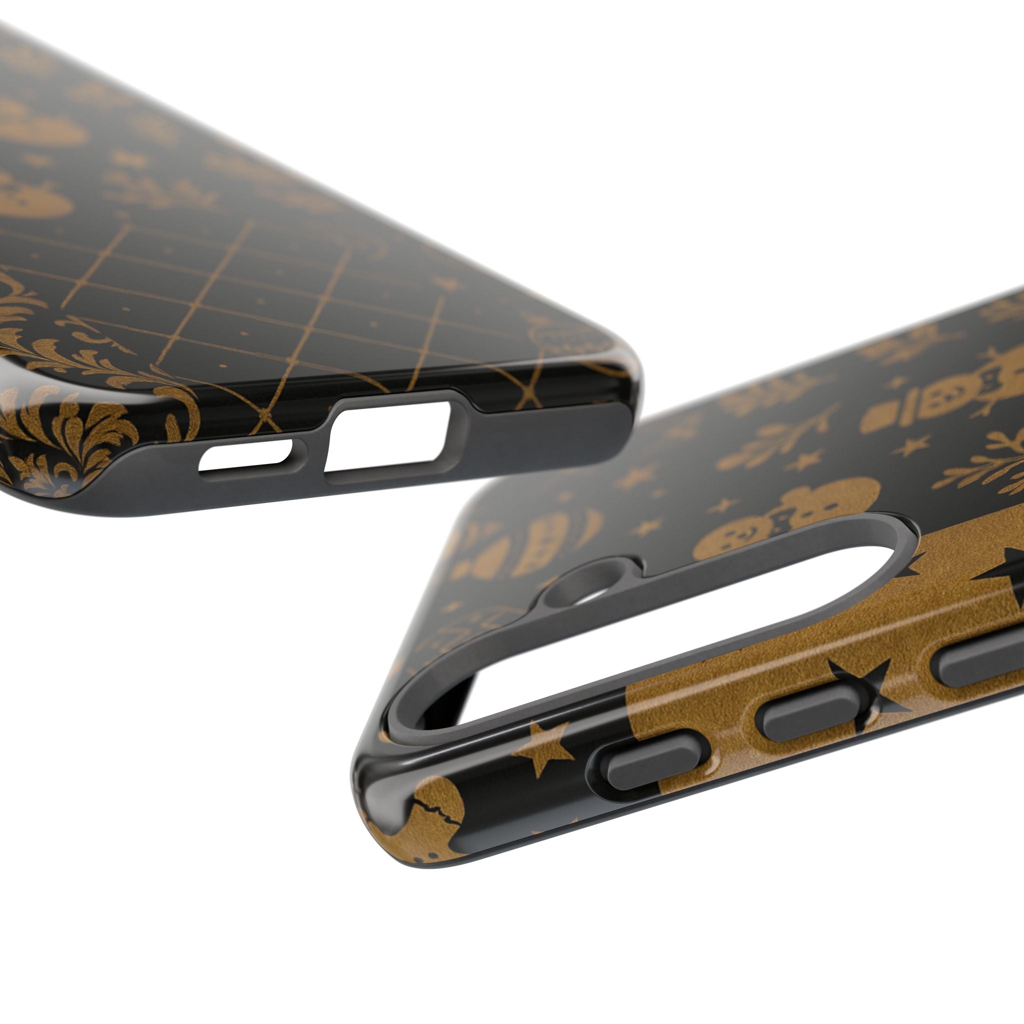 Black Festive Phone Case | Christmas Gift | Holiday Decor | Snowman Design | Tough Cases | Winter Celebration