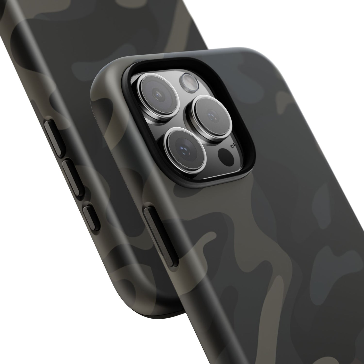 Black Camouflage Phone Case for iPhone, Samsung and Google Pixel
