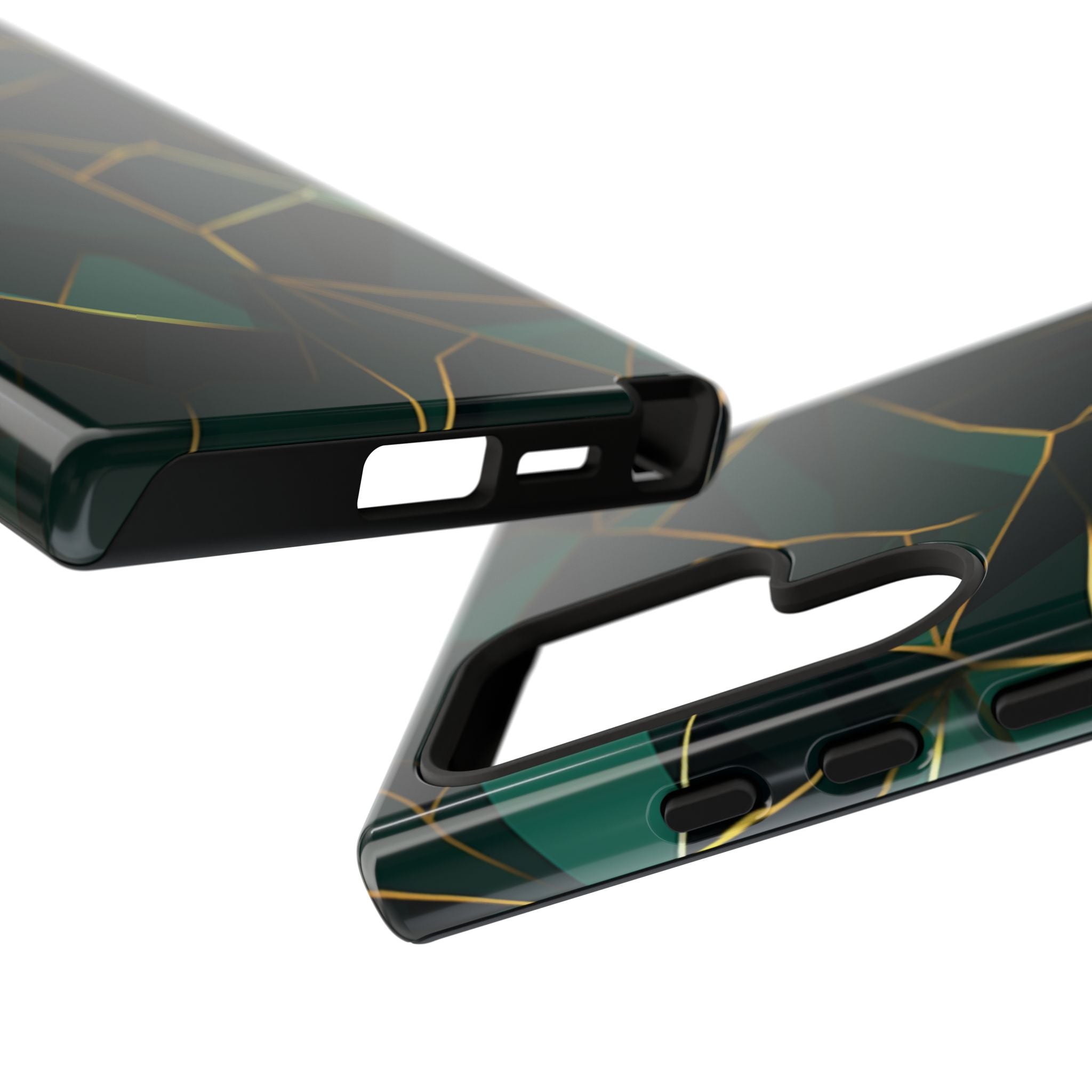 Emerald Veil - Geometric Luxe Phone Case