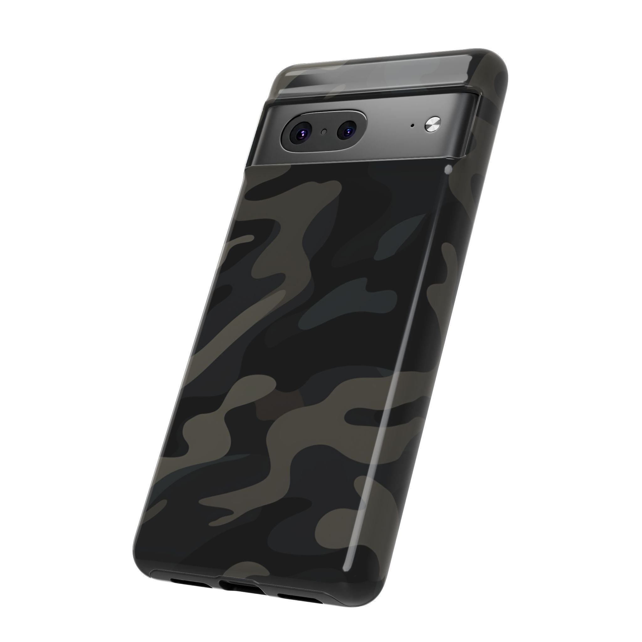 Black Camouflage Phone Case for iPhone, Samsung and Google Pixel