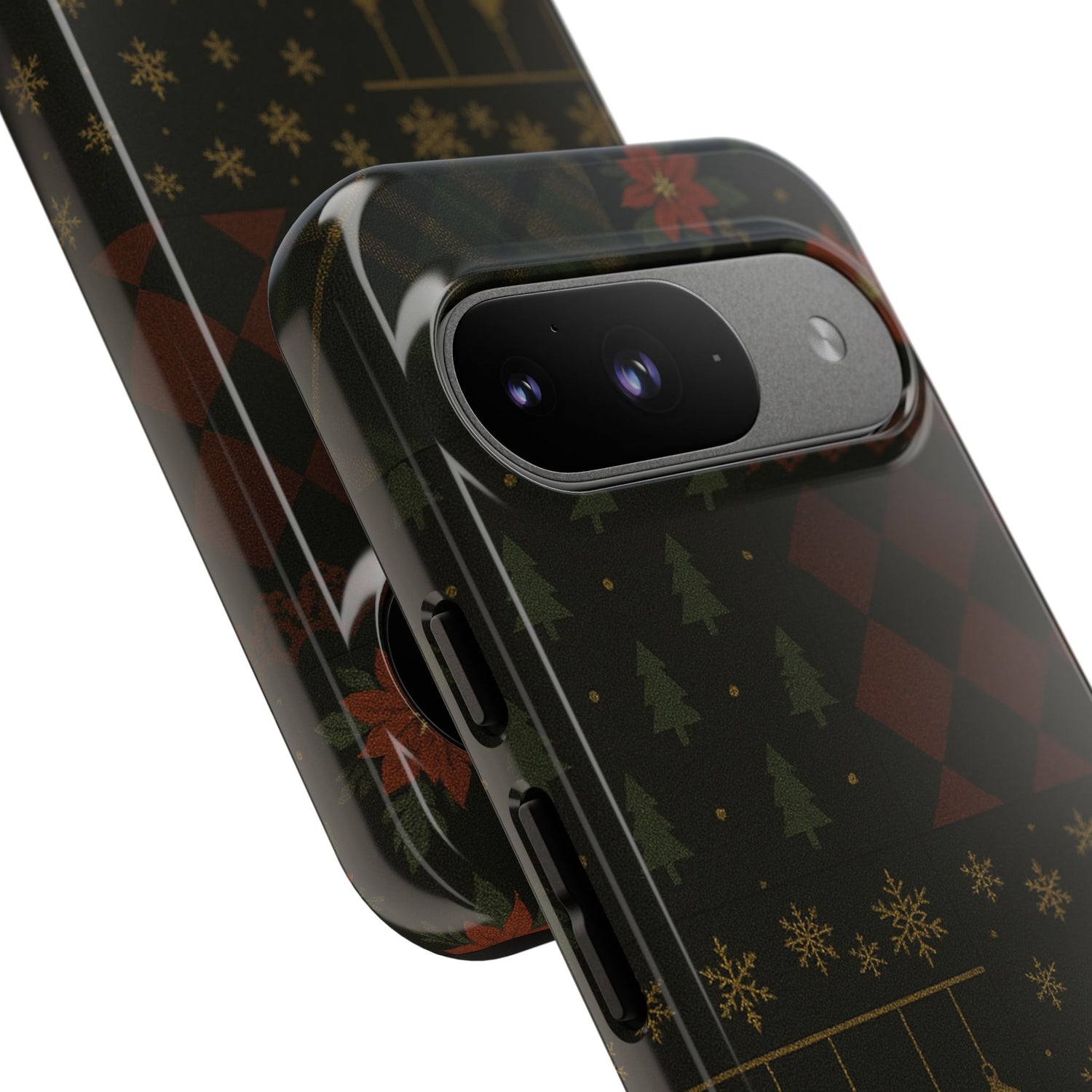 Black Luxury Phone Case for Christmas Festive Season - Tough design