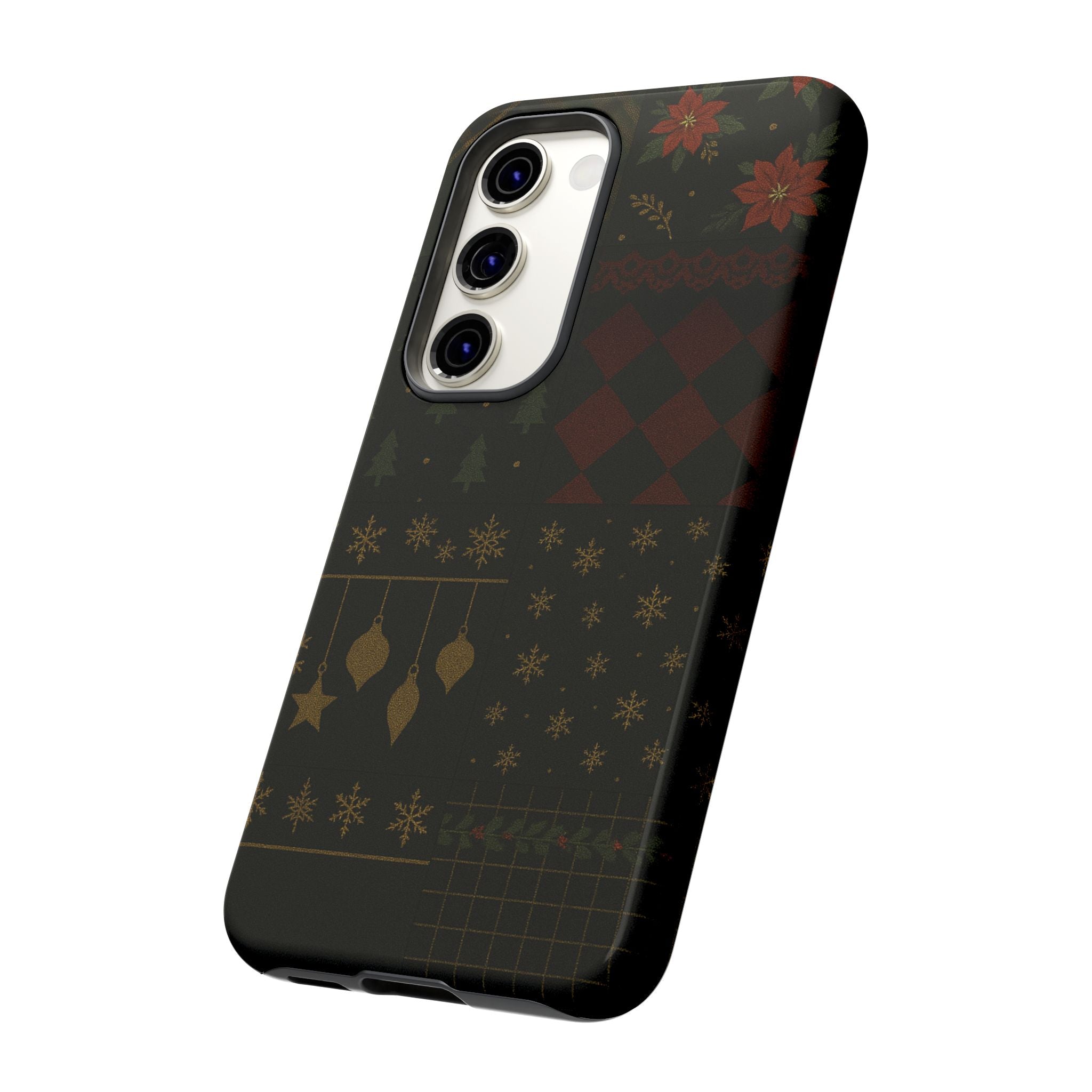 Black Luxury Phone Case for Christmas Festive Season - Tough design