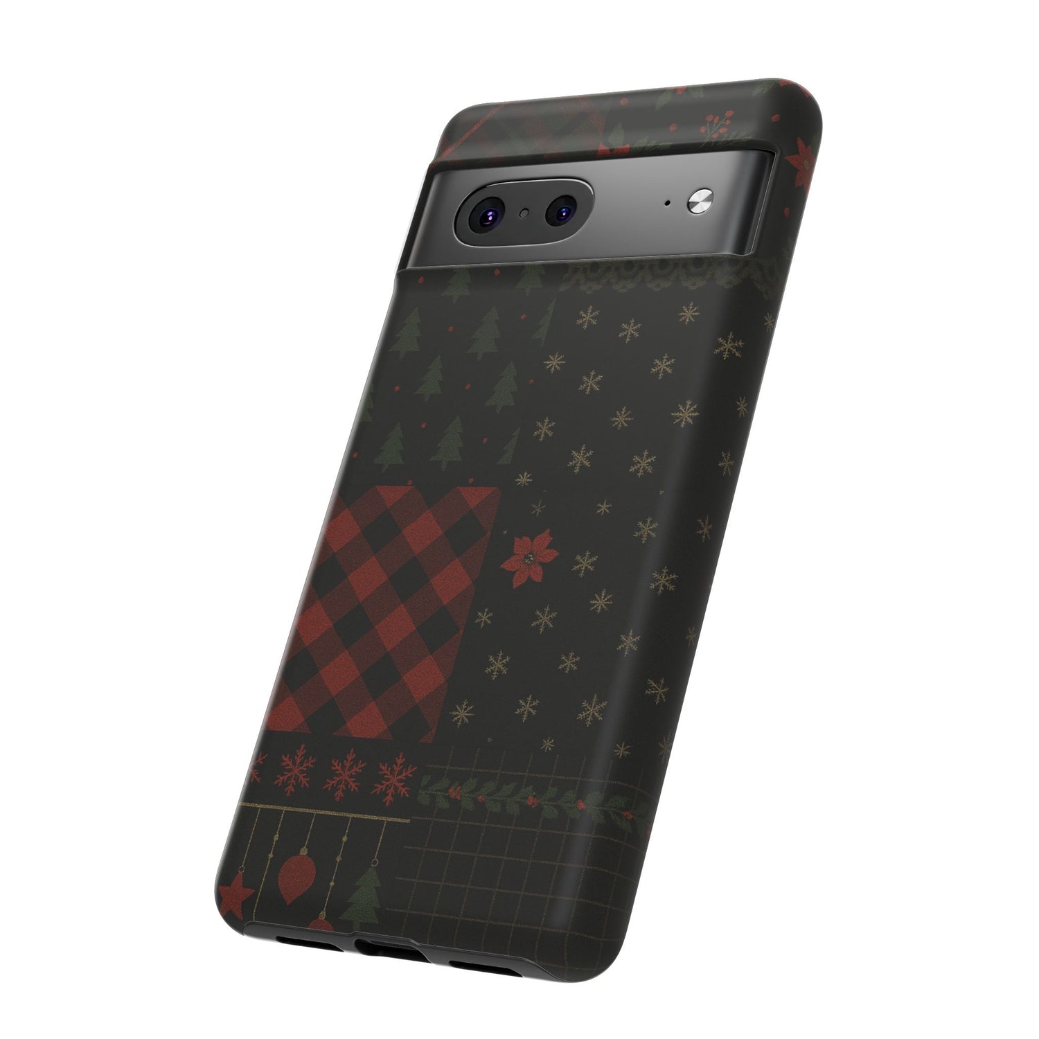 Black Festive Phone Case - Christmas Phone Cover - Tough Design
