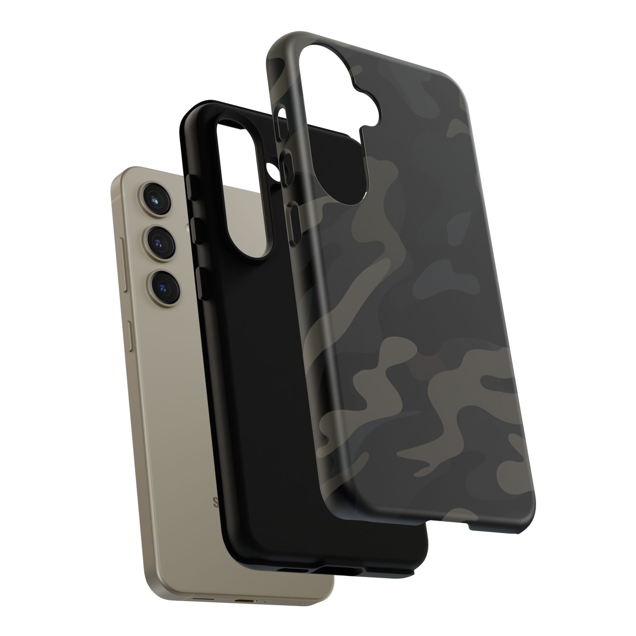 Black Camouflage Phone Case for iPhone, Samsung and Google Pixel