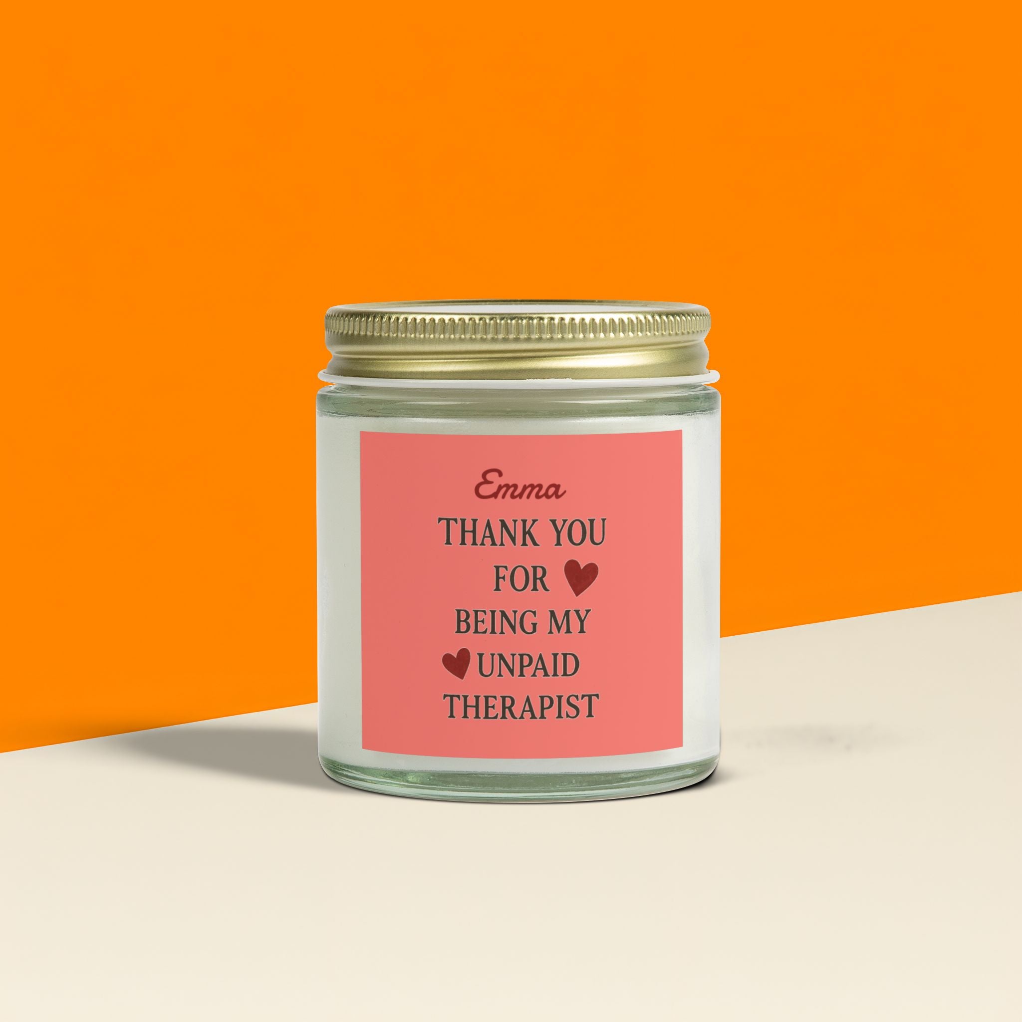 Friendship Scented Candle - Personalised Soy Wax Gift for Best Friends, Sisters & Moms 4oz Clear Beachwood