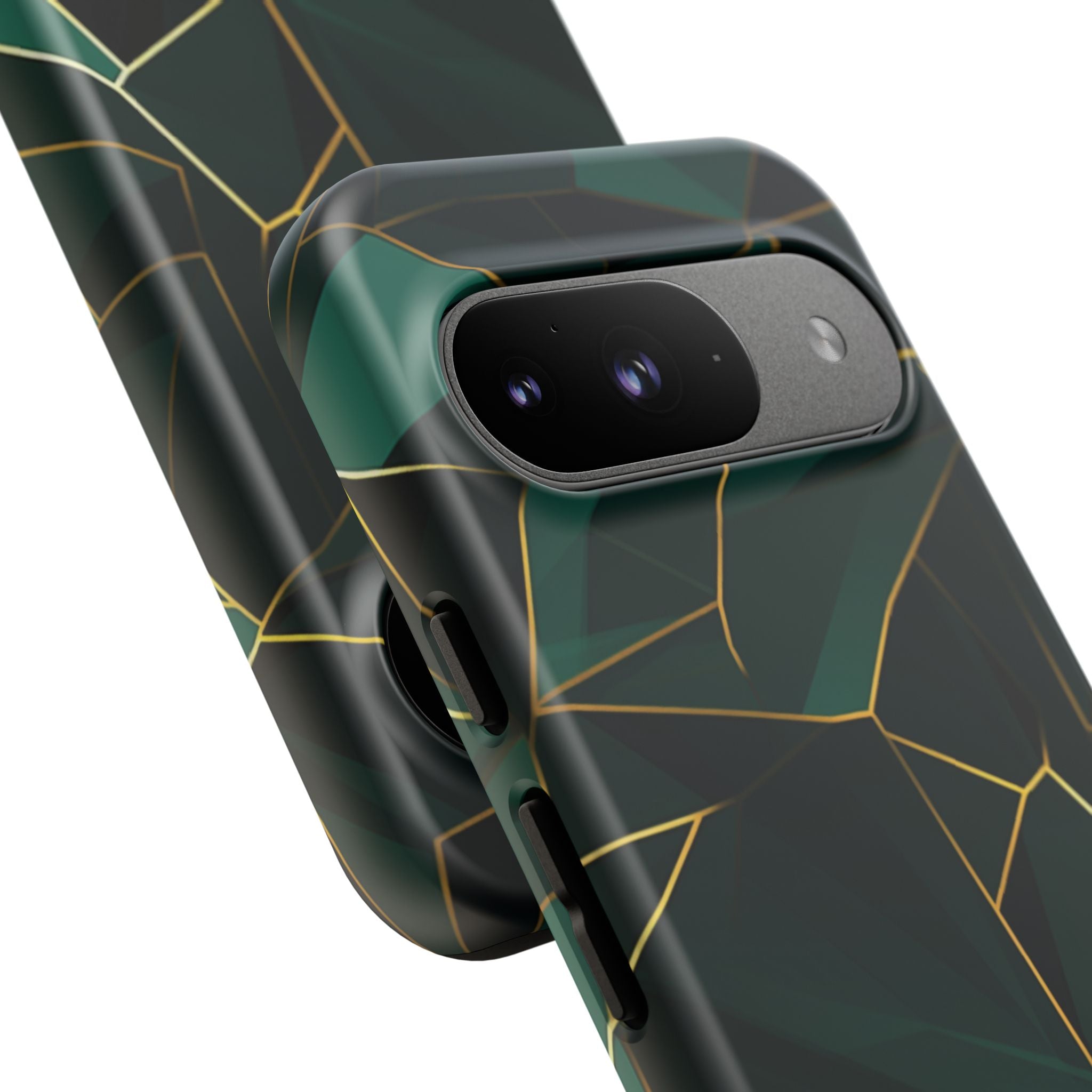 Emerald Veil - Geometric Luxe Phone Case
