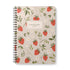 Strawberry Floral Notebook - A5 Spiral Bound Journal | 90gsm Lined Writing Pad for Students & Bullet Journaling A5 Lined