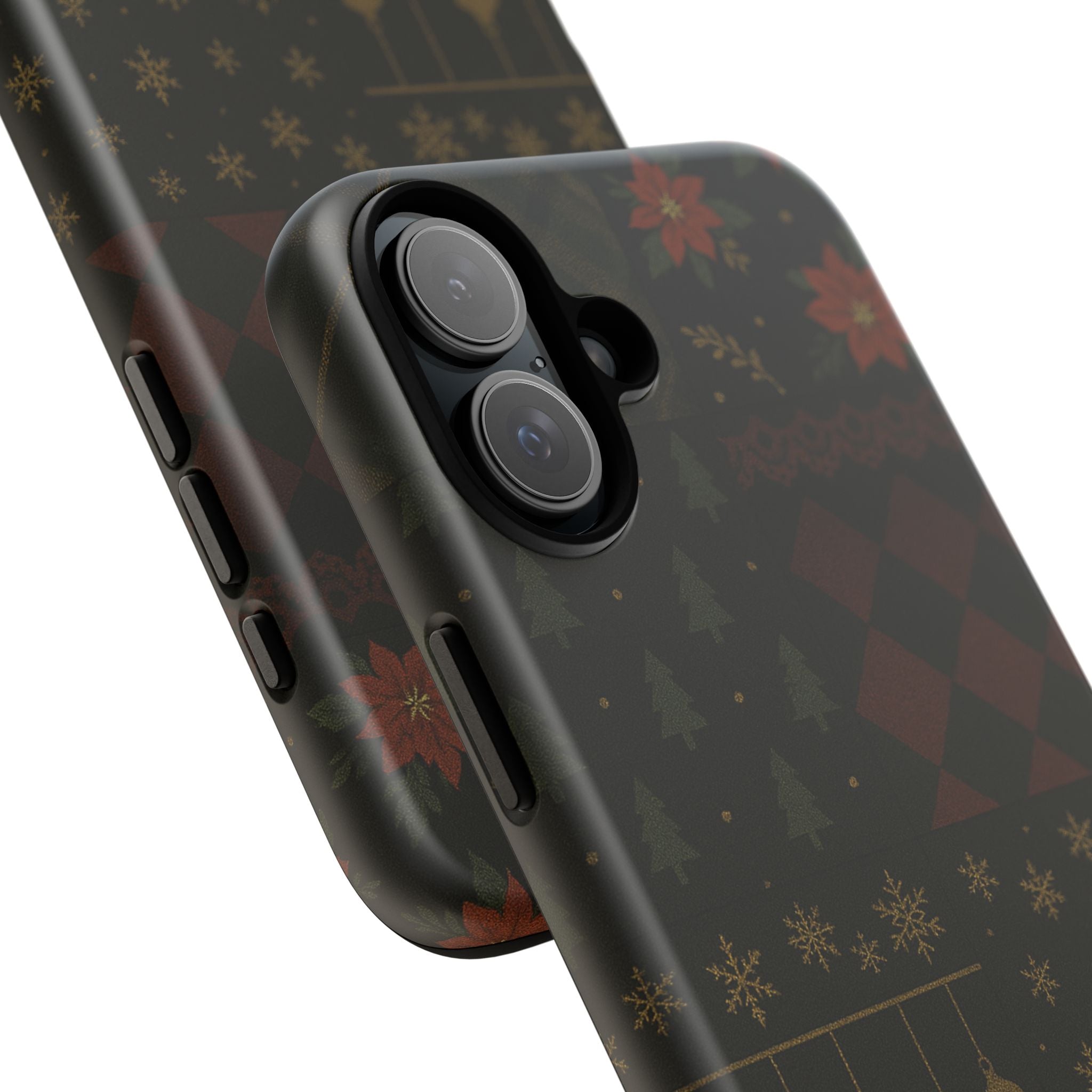 Black Luxury Phone Case for Christmas Festive Season - Tough design
