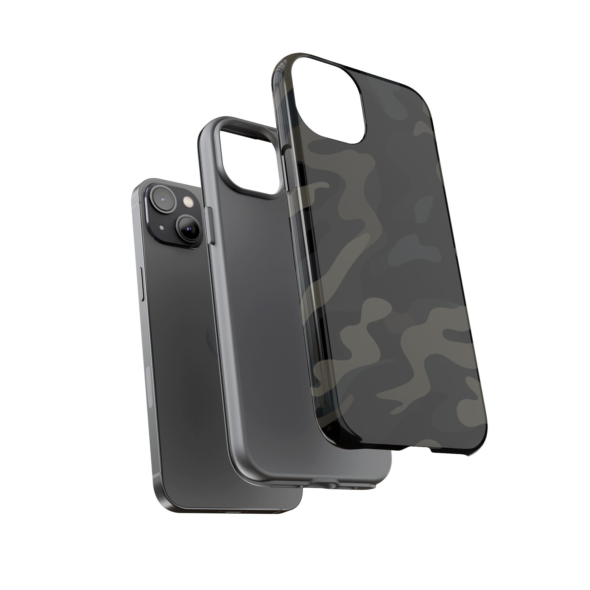 Black Camouflage Phone Case for iPhone, Samsung and Google Pixel