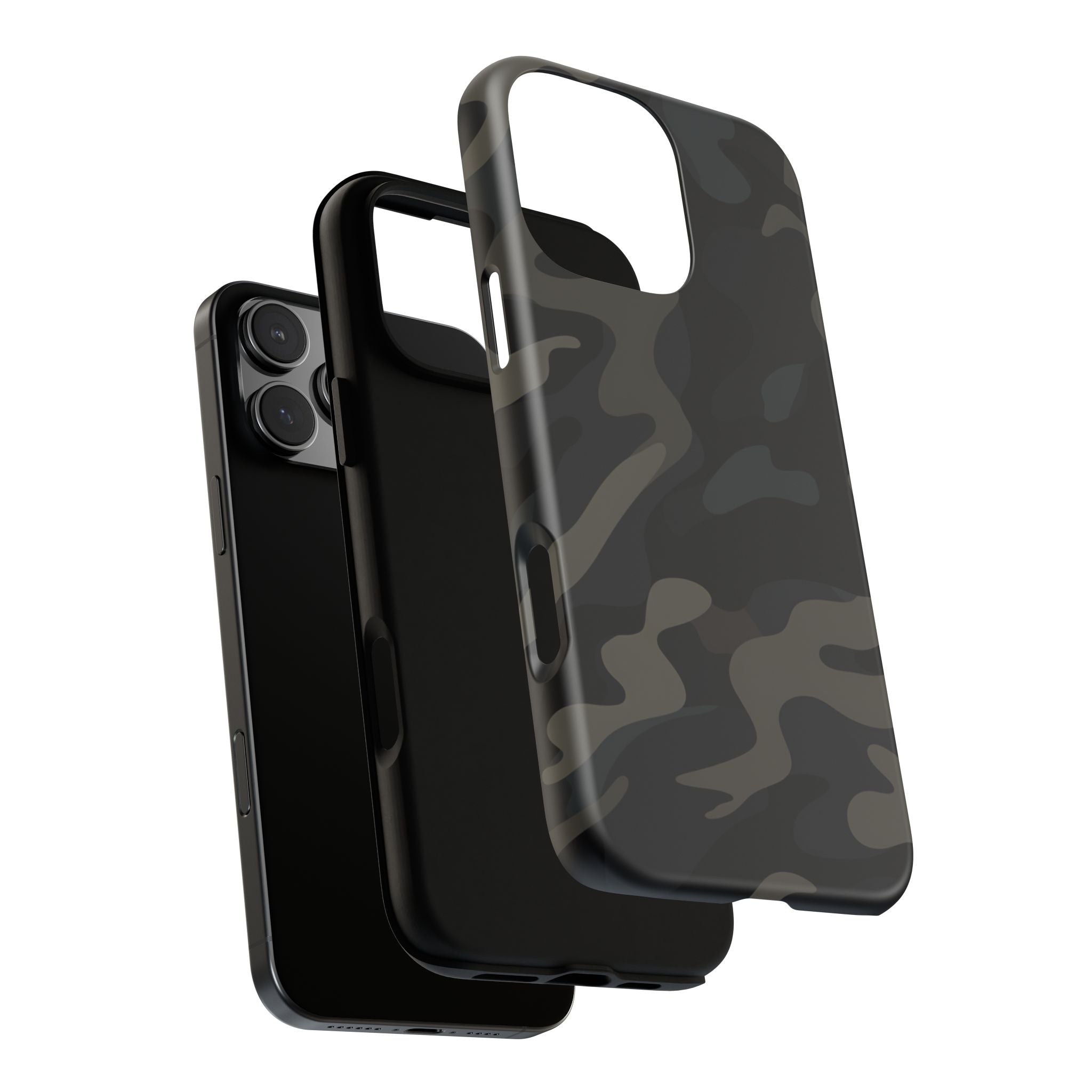 Black Camouflage Phone Case for iPhone, Samsung and Google Pixel