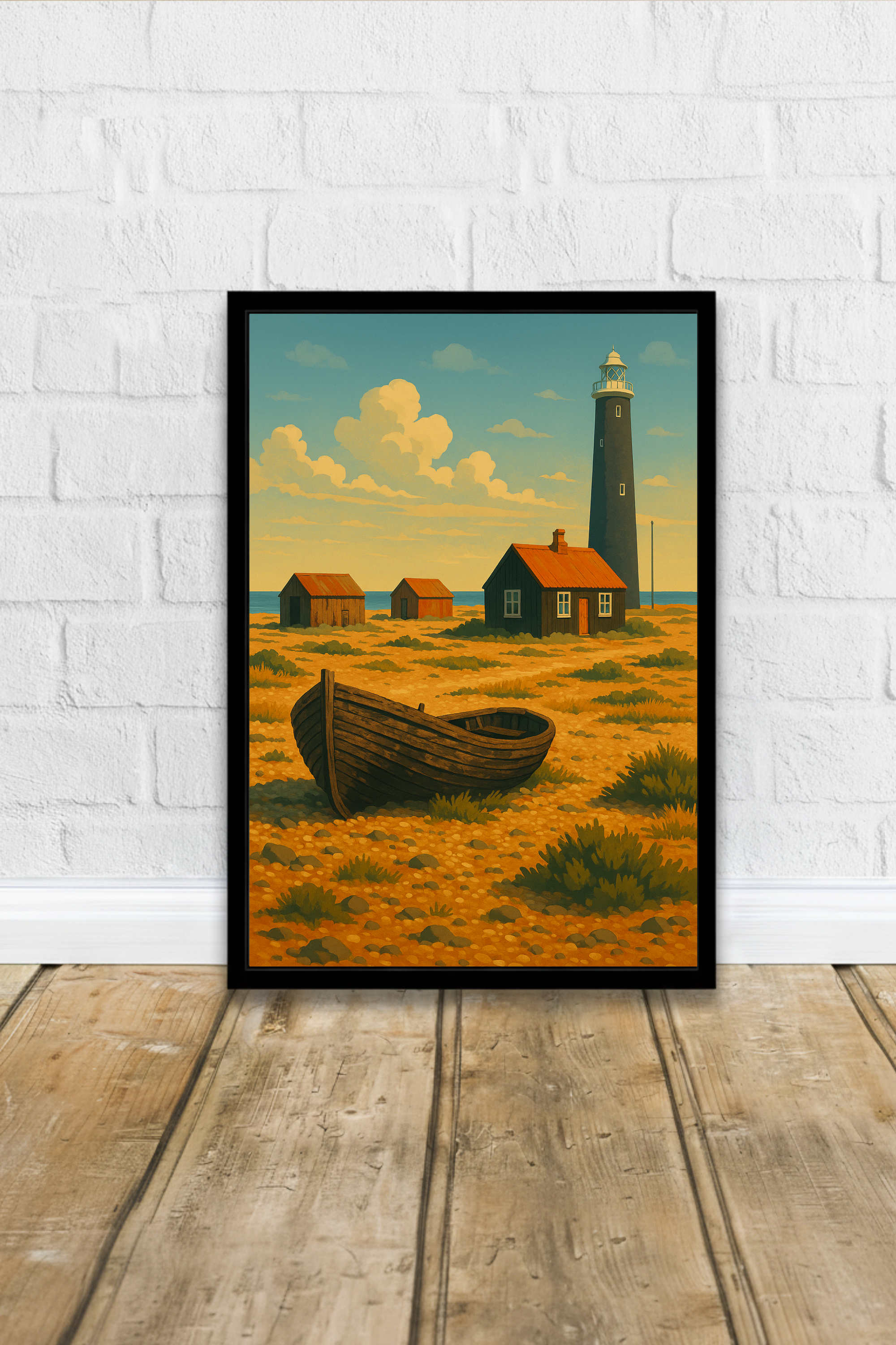 Dungeness Kent Beach Watercolor Print - Wall Art England