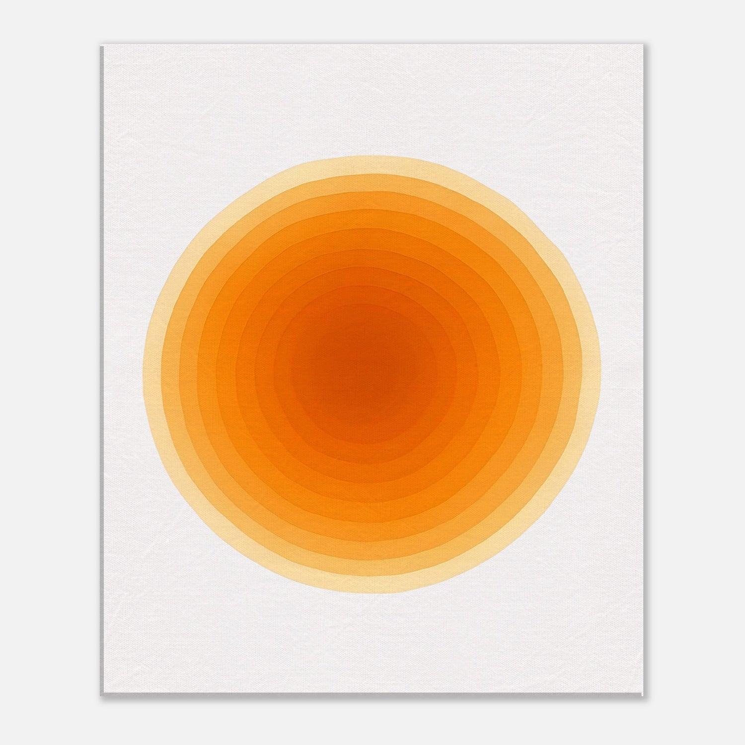 Solar Bloom - Radiant Orange Canvas - Abstract Watercolor Spiral Art Print - Slim Canvas - Wall Art 50x60 cm 20x24″