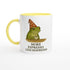 More Espresso Less Depresso Mug - Funny Frog Coffee Cup - Humorous 11oz Ceramic Mug Gift Ceramic Yellow