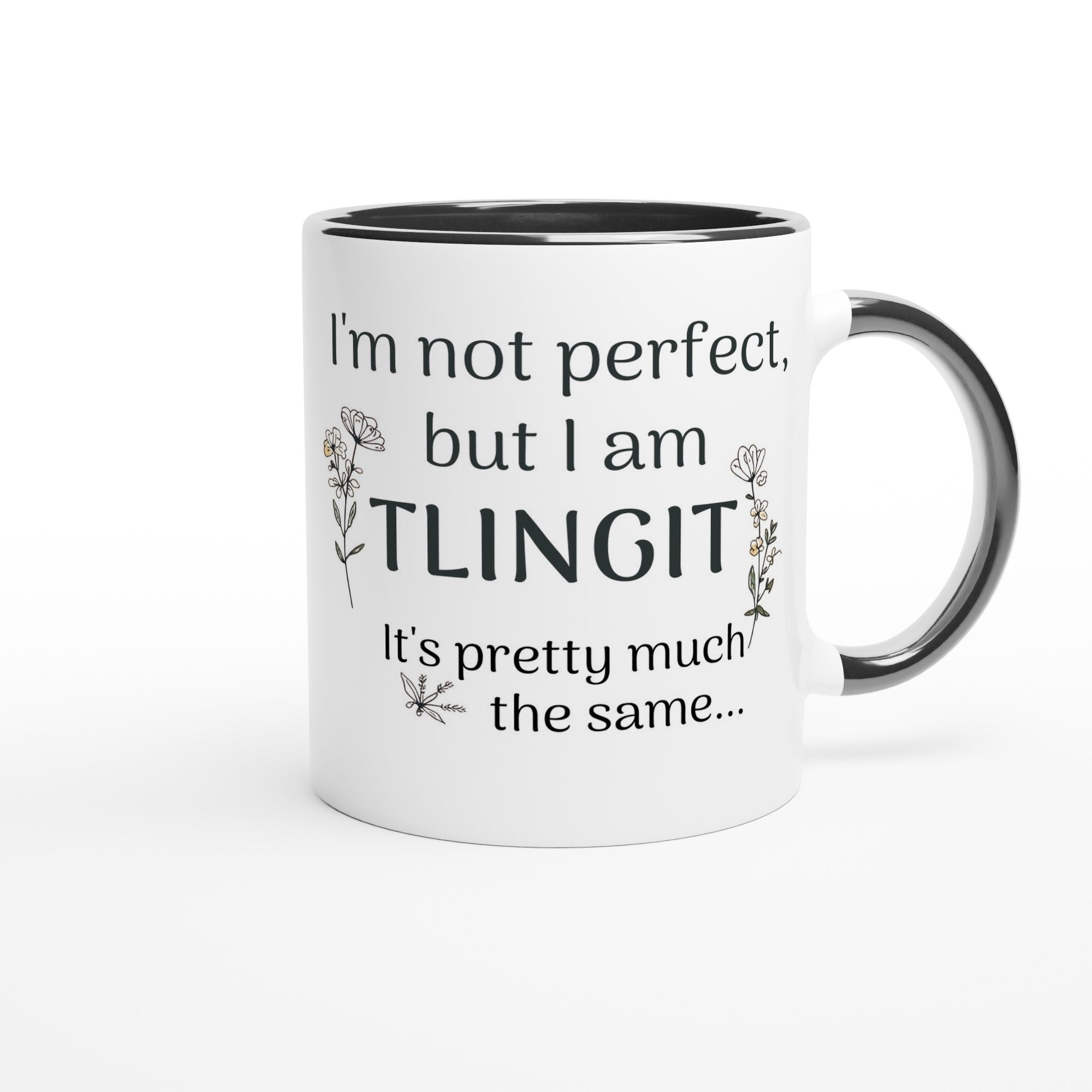Proud Tlingit First Nations Mug | 11oz Coffee Cup | Native Community Lover Gift Ceramic Black