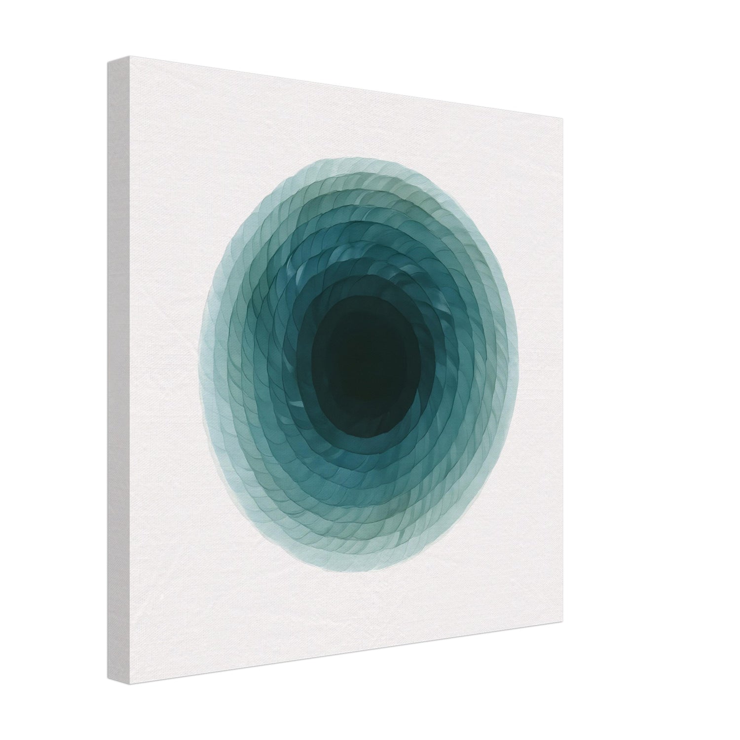 Deep Tranquility Canvas – Abstract Watercolor Spiral Art Print - Slim Canvas - Wall Art 40x40 cm 16x16″