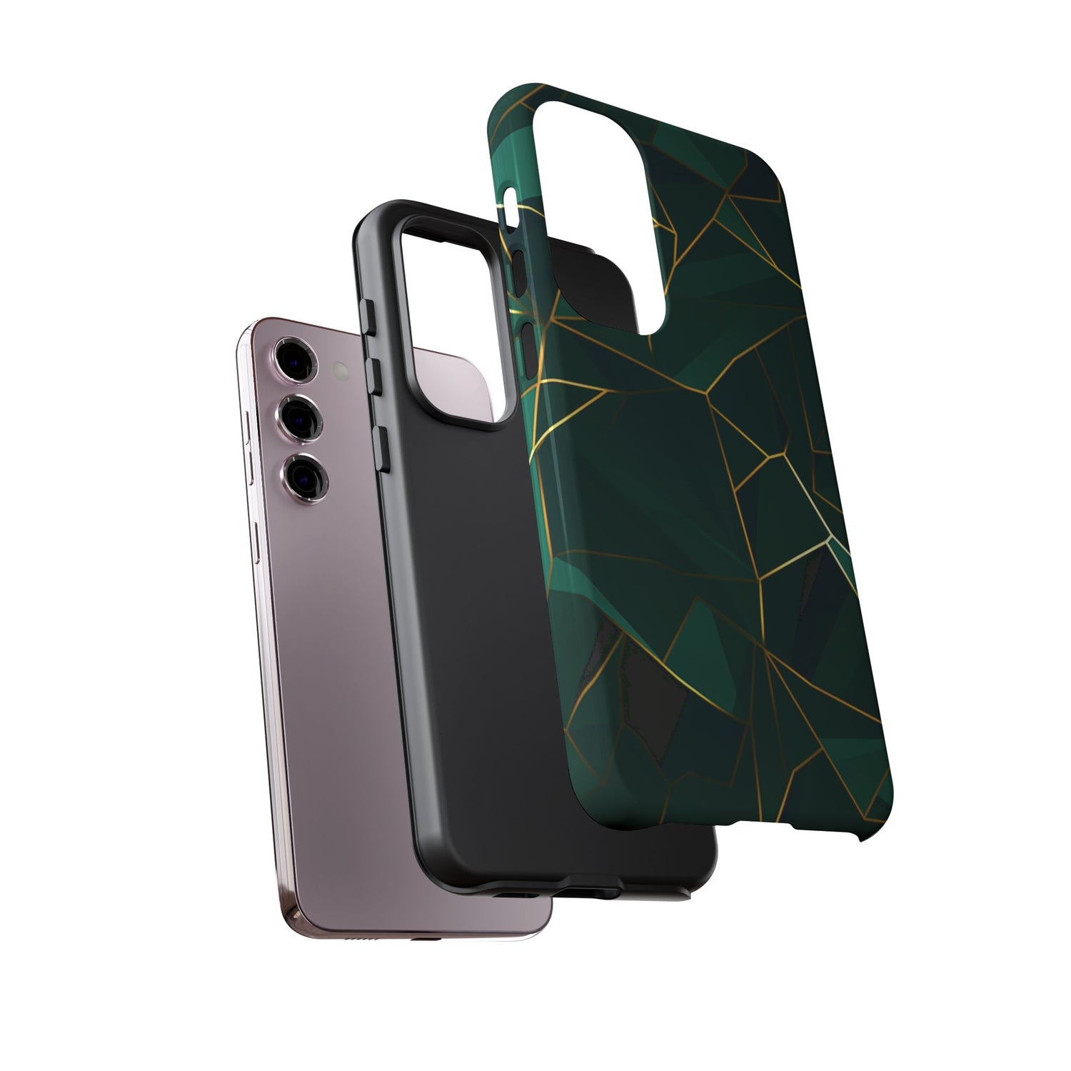 Emerald Veil - Geometric Luxe Phone Case