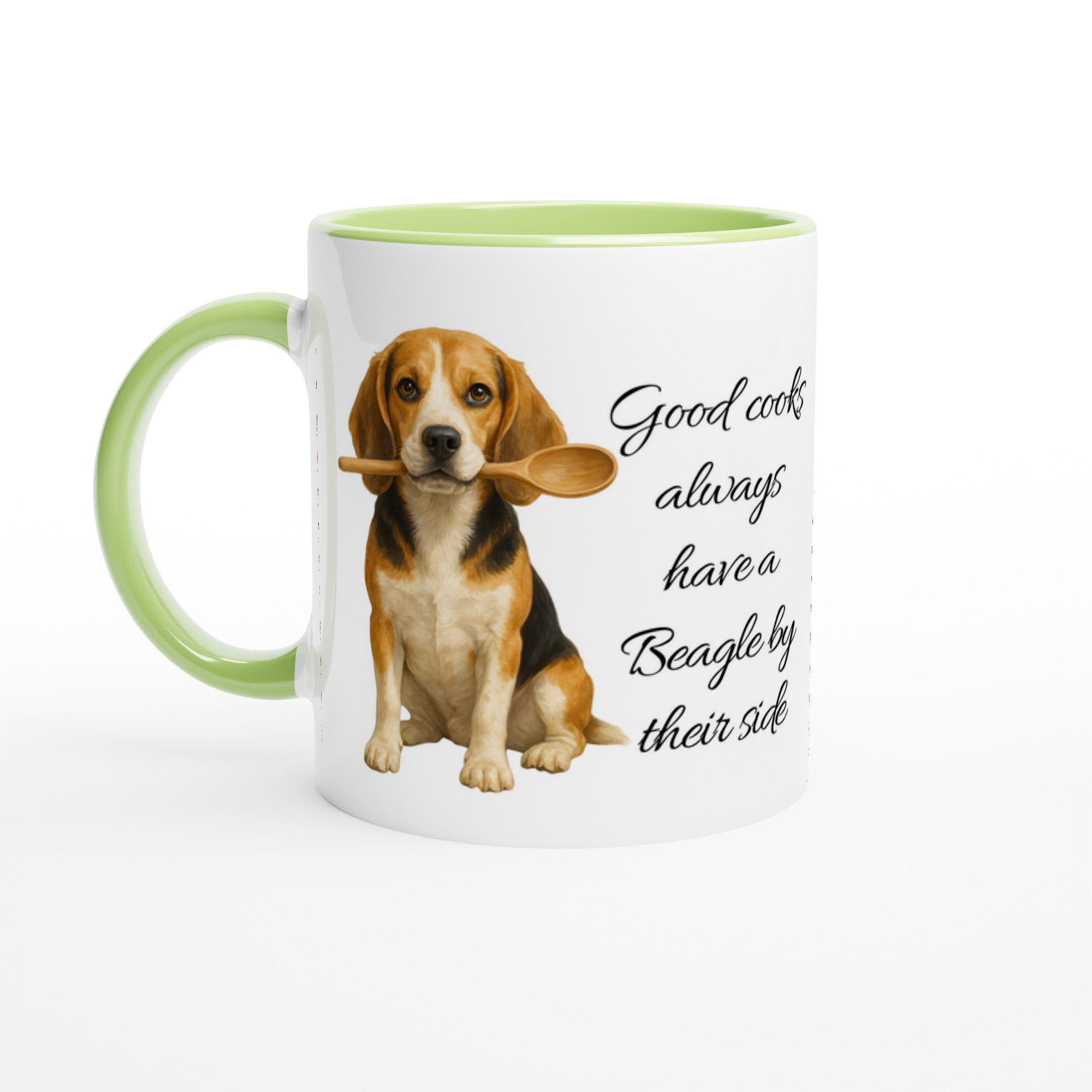 Good Cooks Always Have a Beagle Mug - 11oz Ceramic Gift for Dog Lovers Ceramic Green