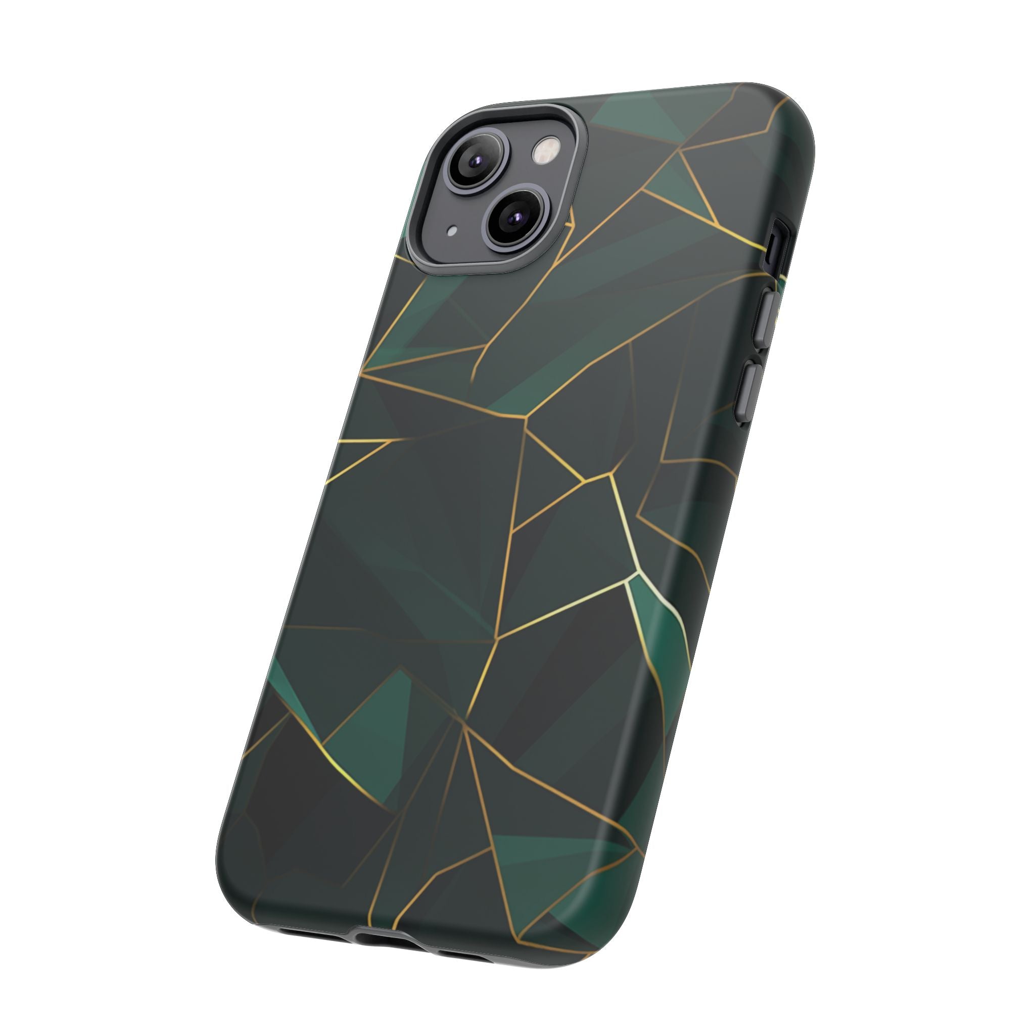 Emerald Veil - Geometric Luxe Phone Case