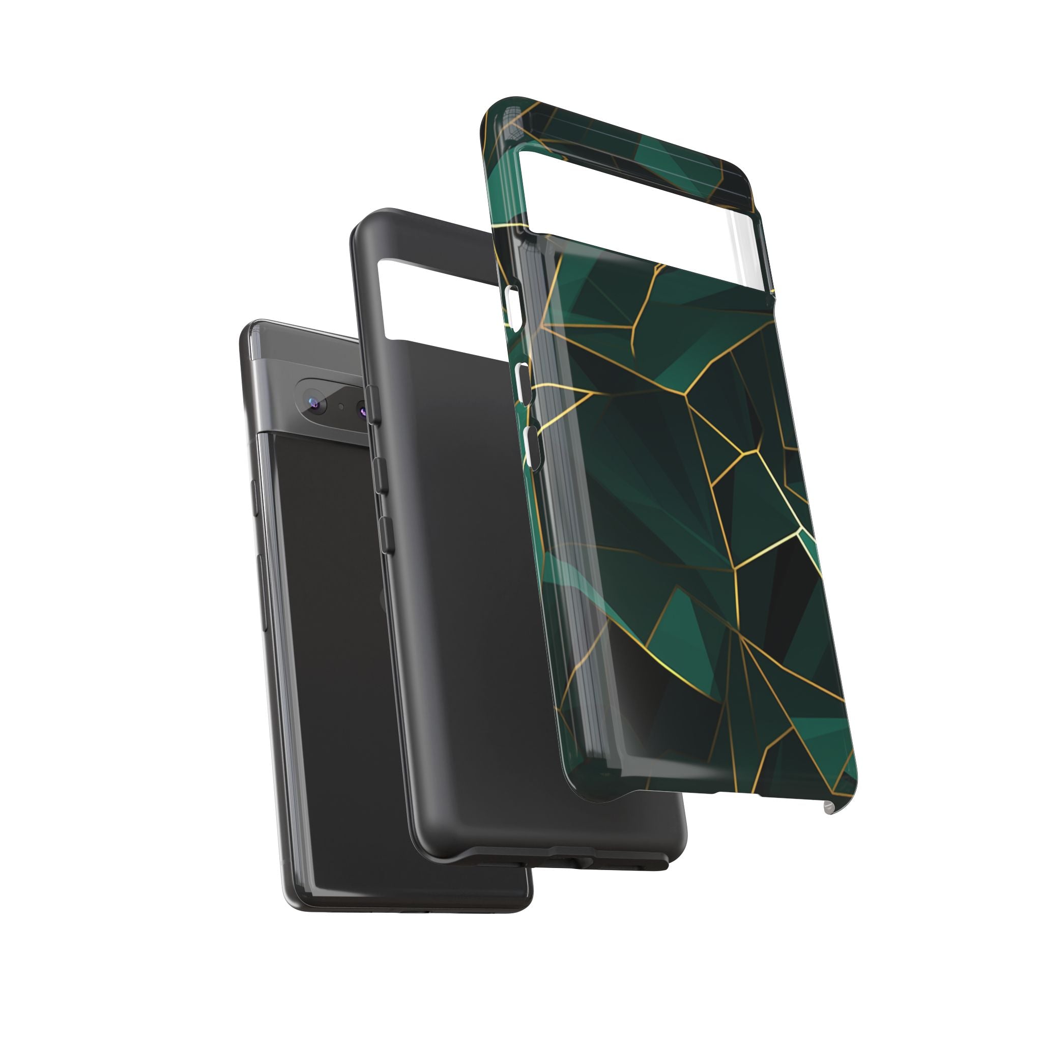 Emerald Veil - Geometric Luxe Phone Case